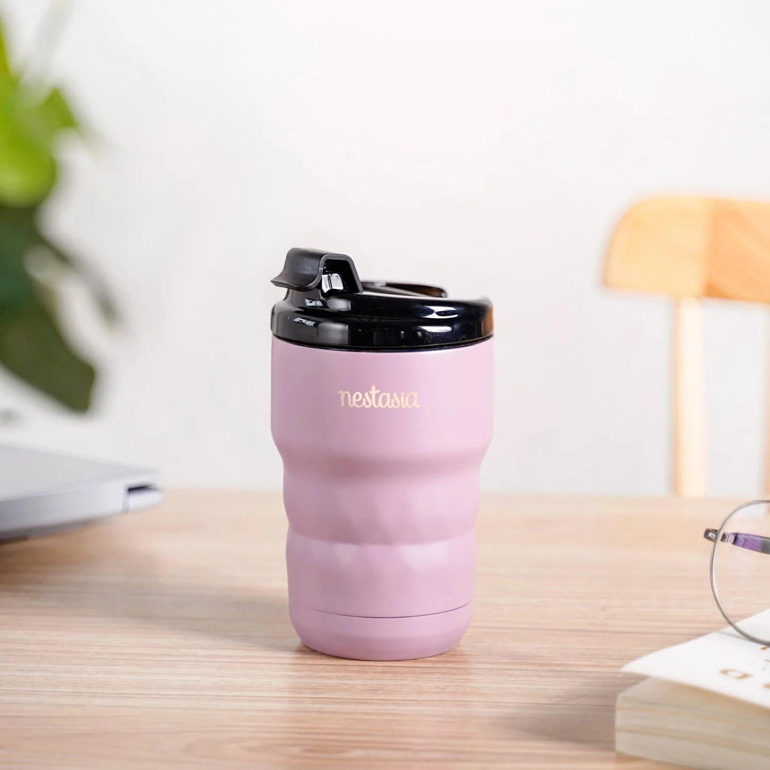 Brewster Stainless Steel Portable Coffee Mug Wistful Mauve 350ml