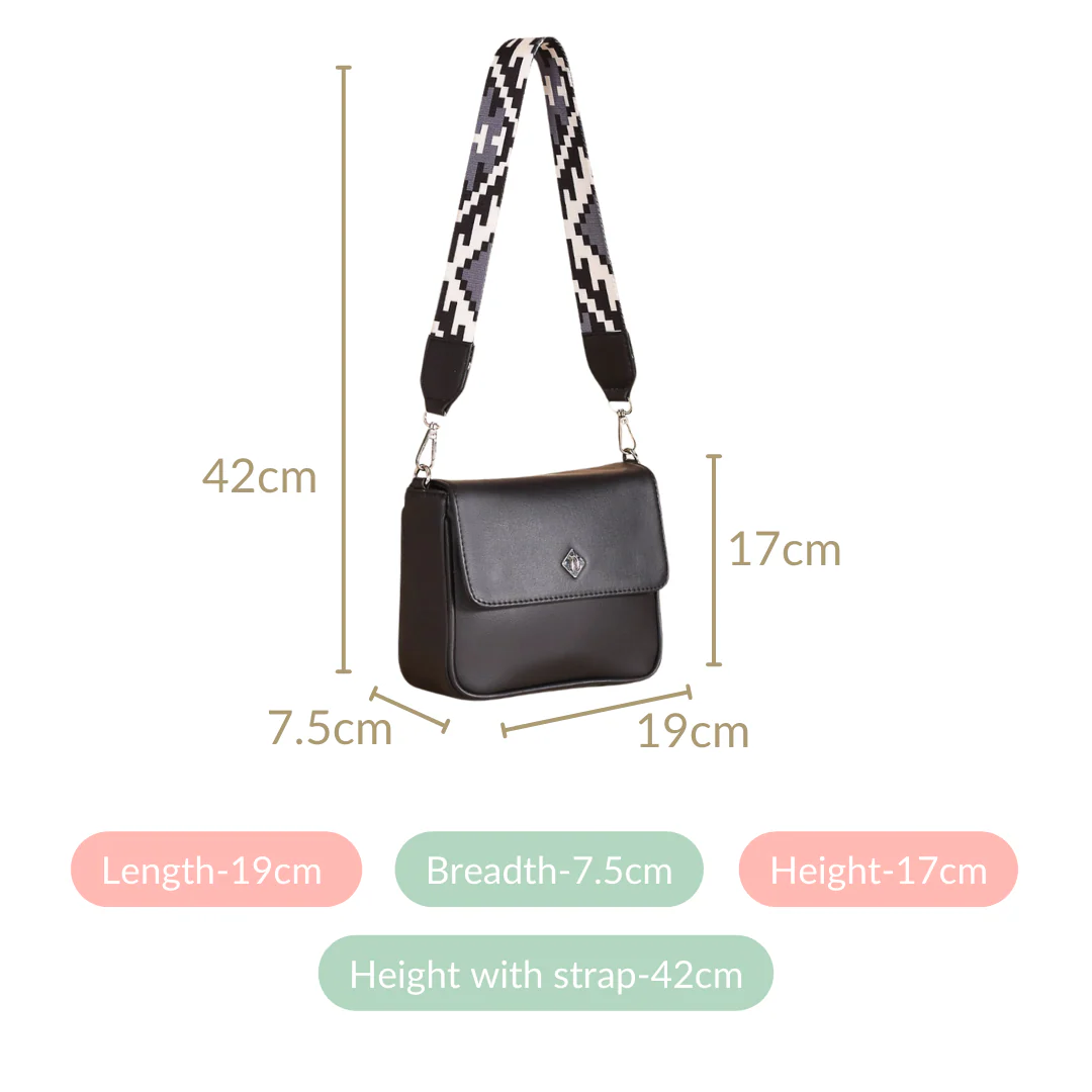 Brio Sassy Sleek Shoulder Bag Black - Image 6