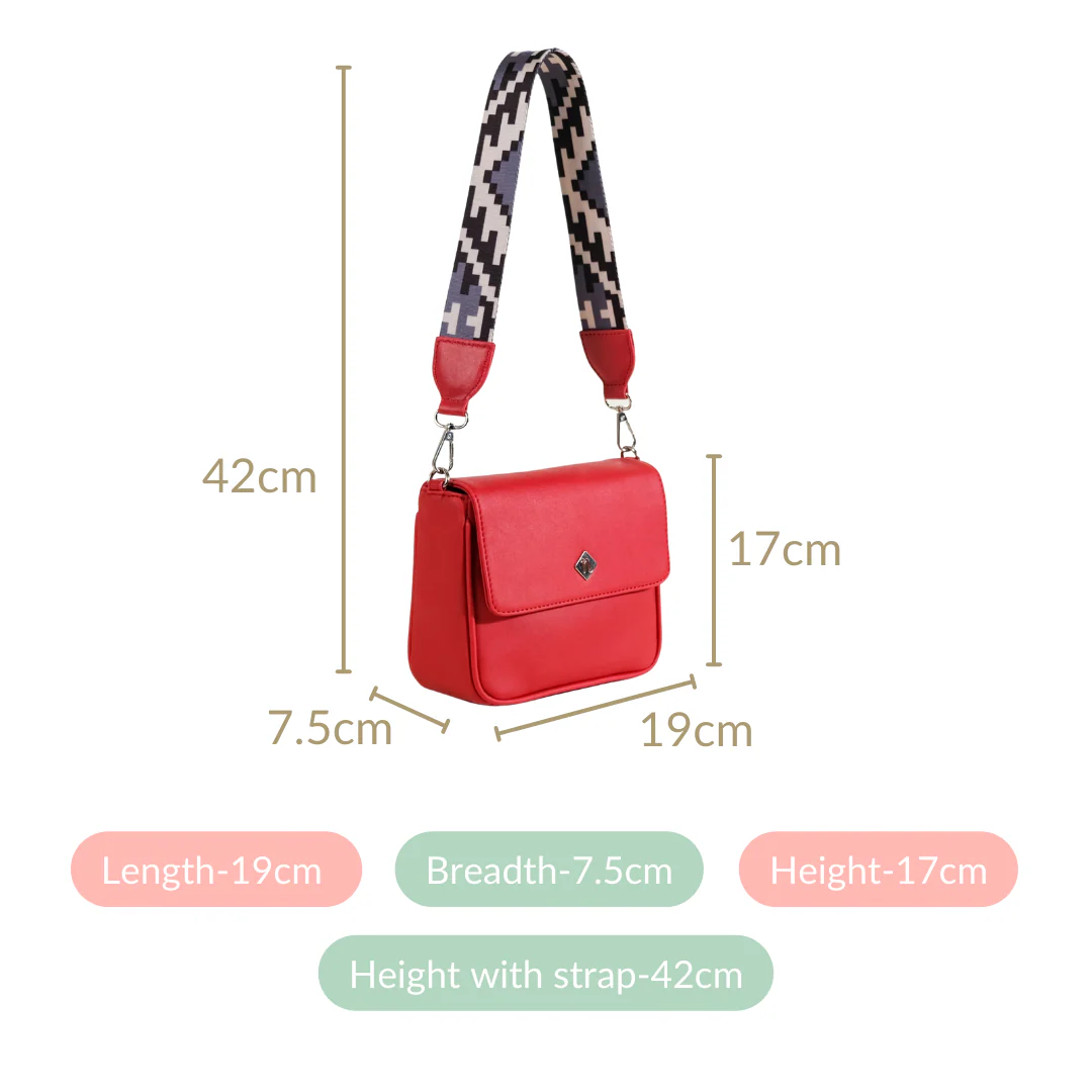 Brio Saucy Sport Shoulder Bag Red - Image 6