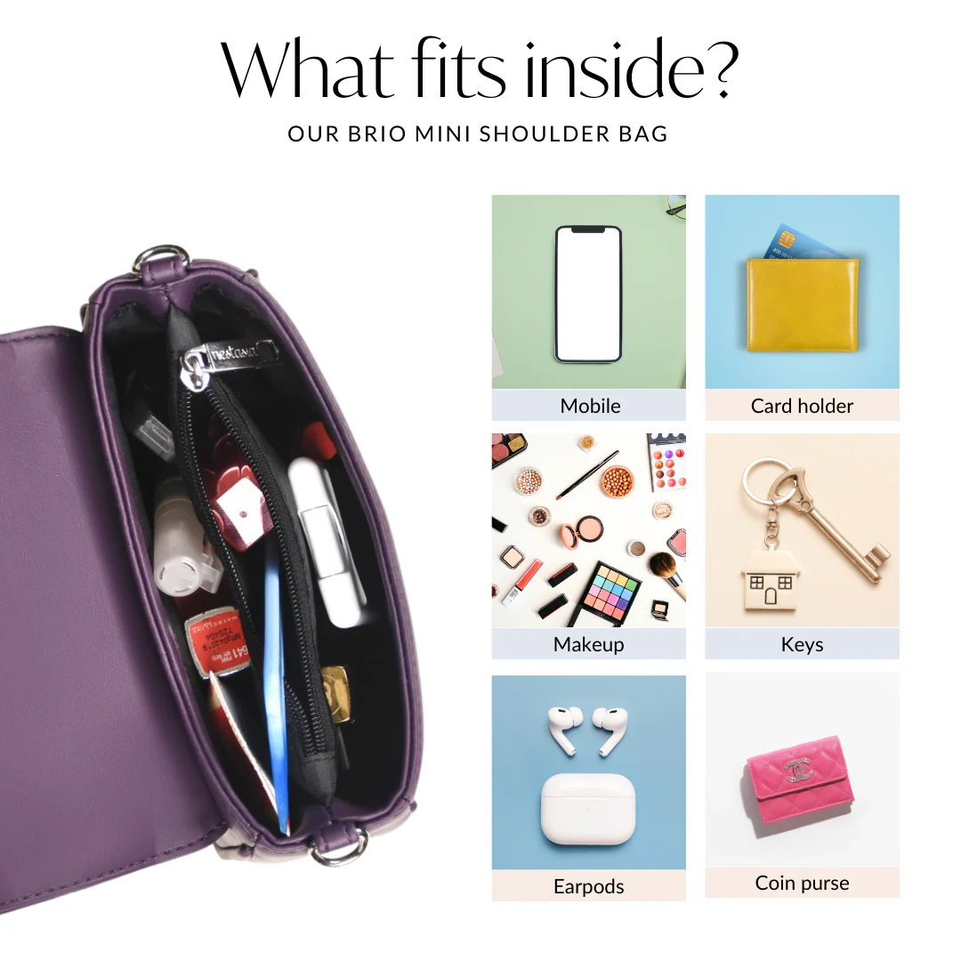 Brio Spunky Suave Shoulder Bag Purple - Image 7