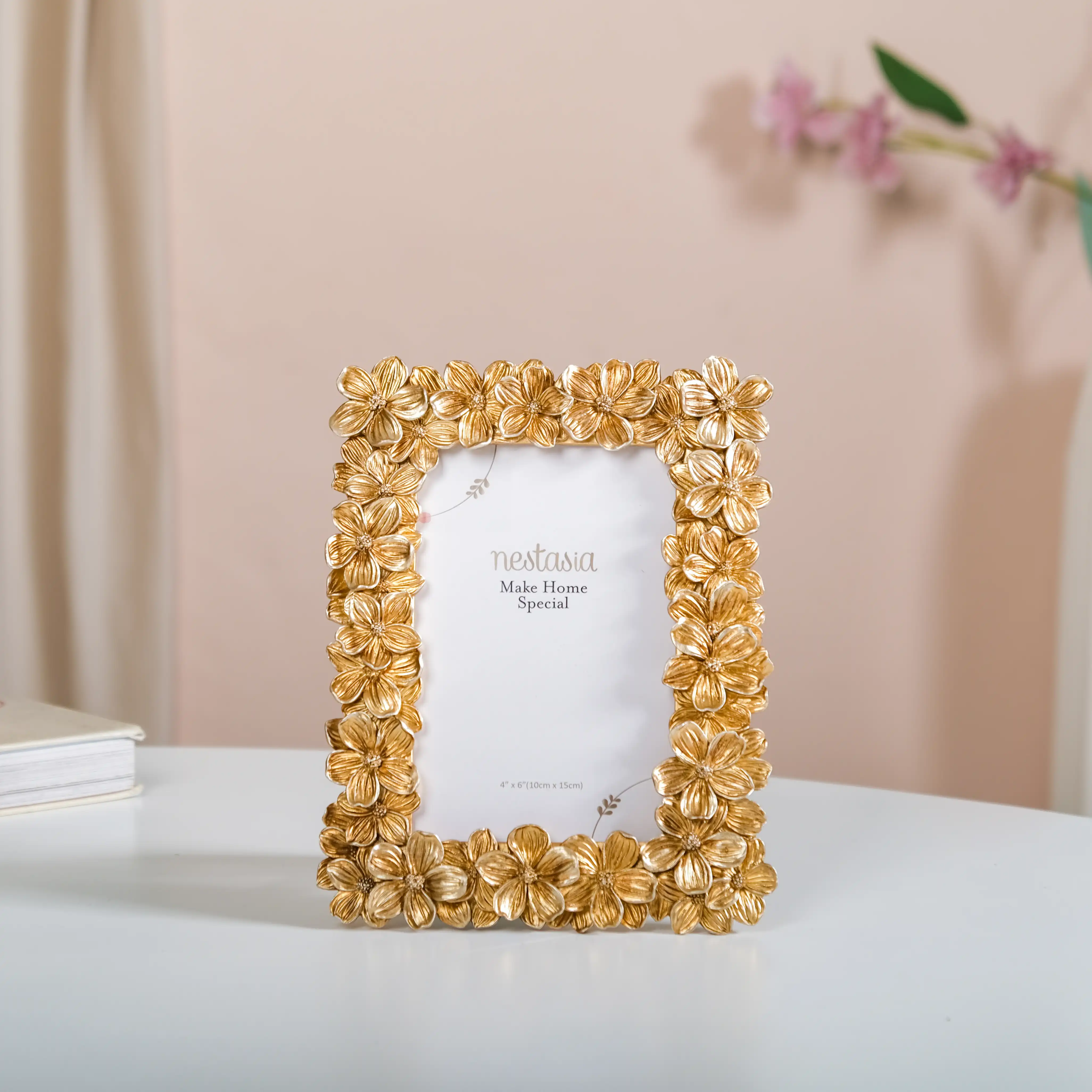 Bronze Floral Family Photo Frame Small 8"x7" - Image 3