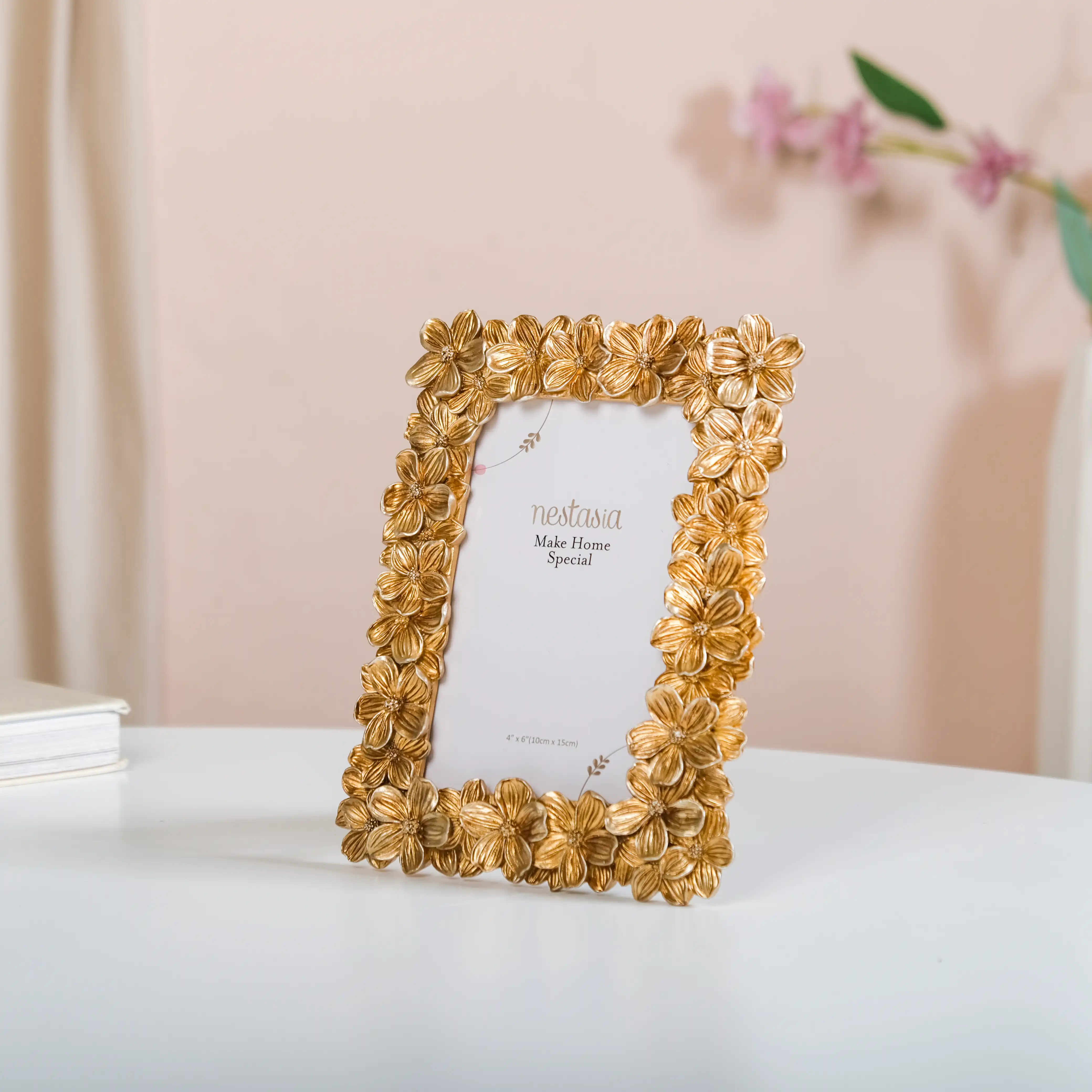 Bronze Floral Family Photo Frame Small 8"x7" - Image 4