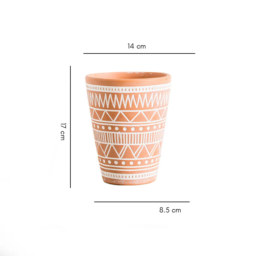 Brown And White Textured Plant Pot - Image 11