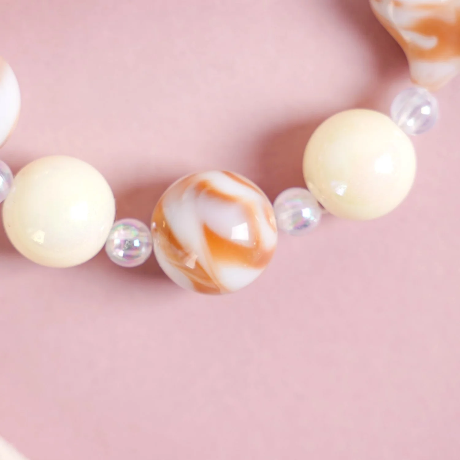 Brown Marble Pattern Love Loop Keychain - Image 6