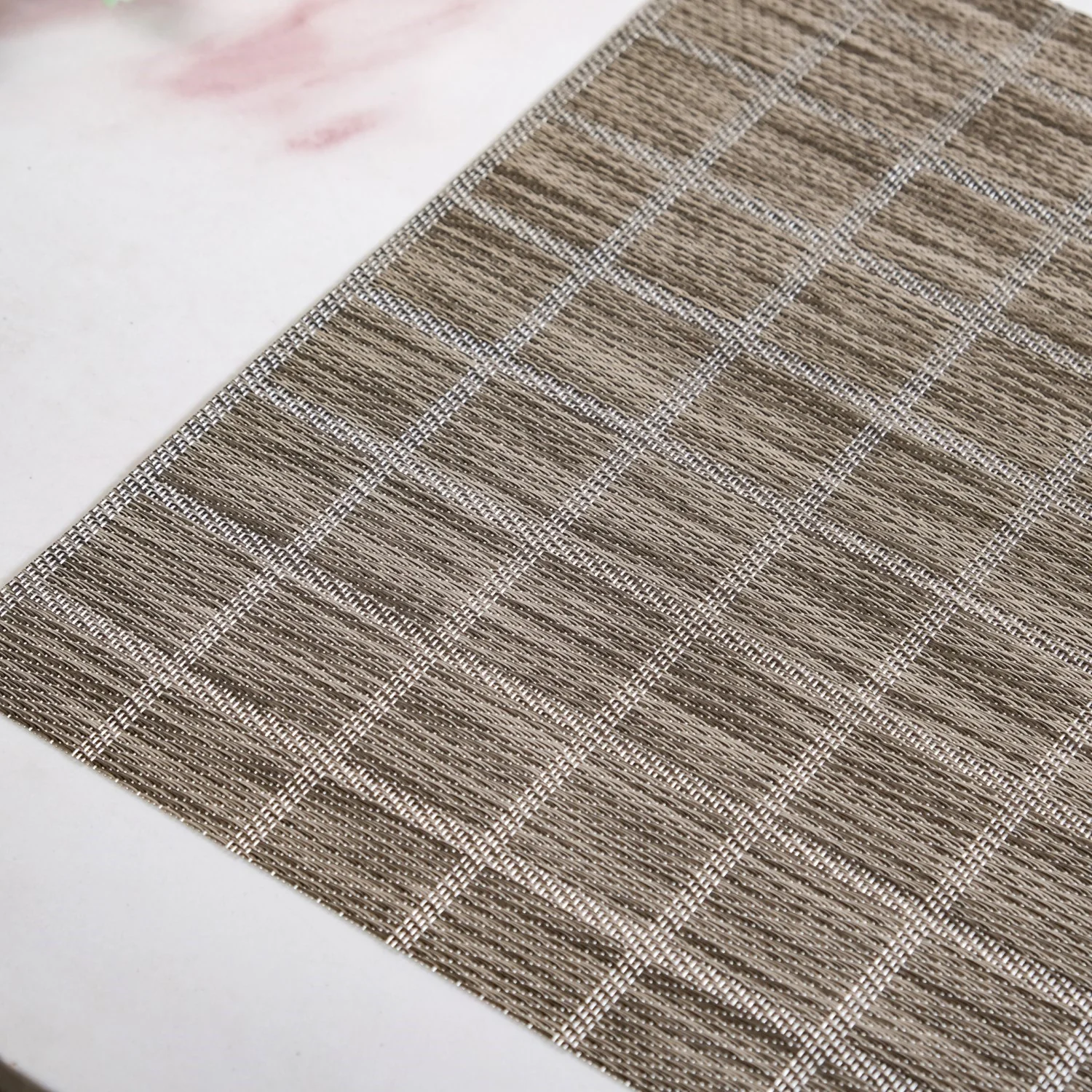 Brown Novelty Checks Placemat Set Of 6 - Image 6