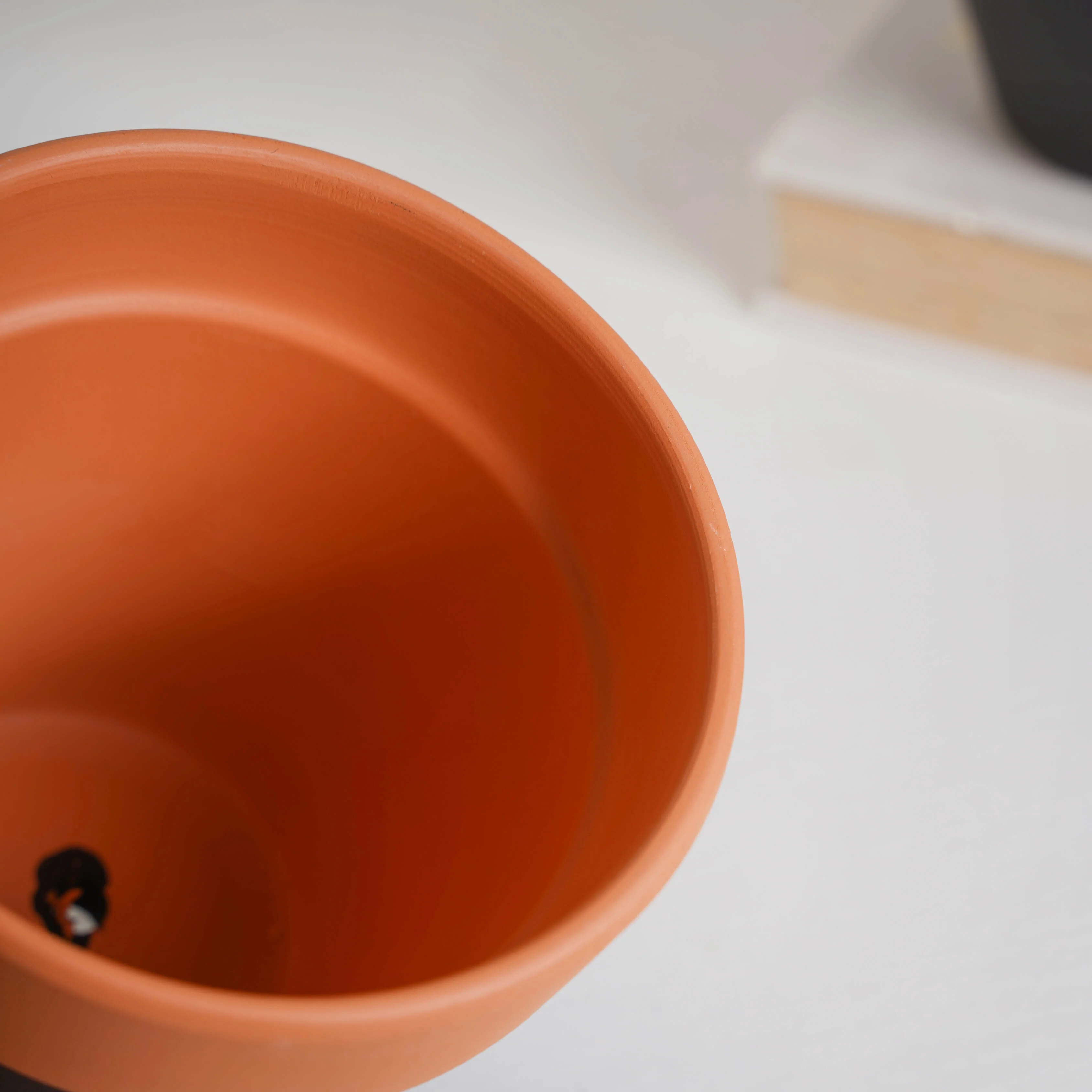 Brown Rim Black Clay Pot Set Of 2 - Image 9