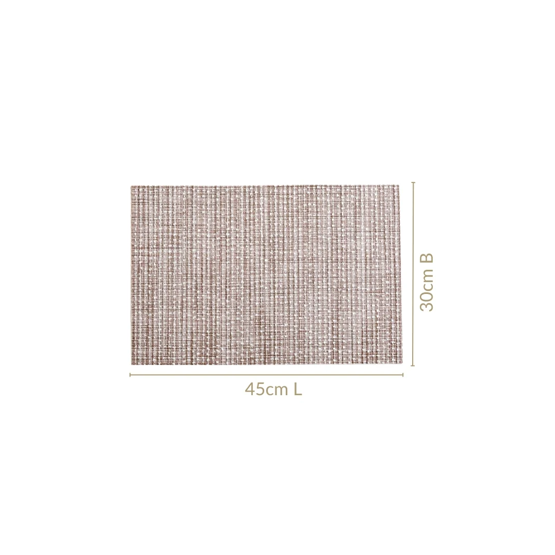 Brown Sheen Mat Set Of 6 - Image 4