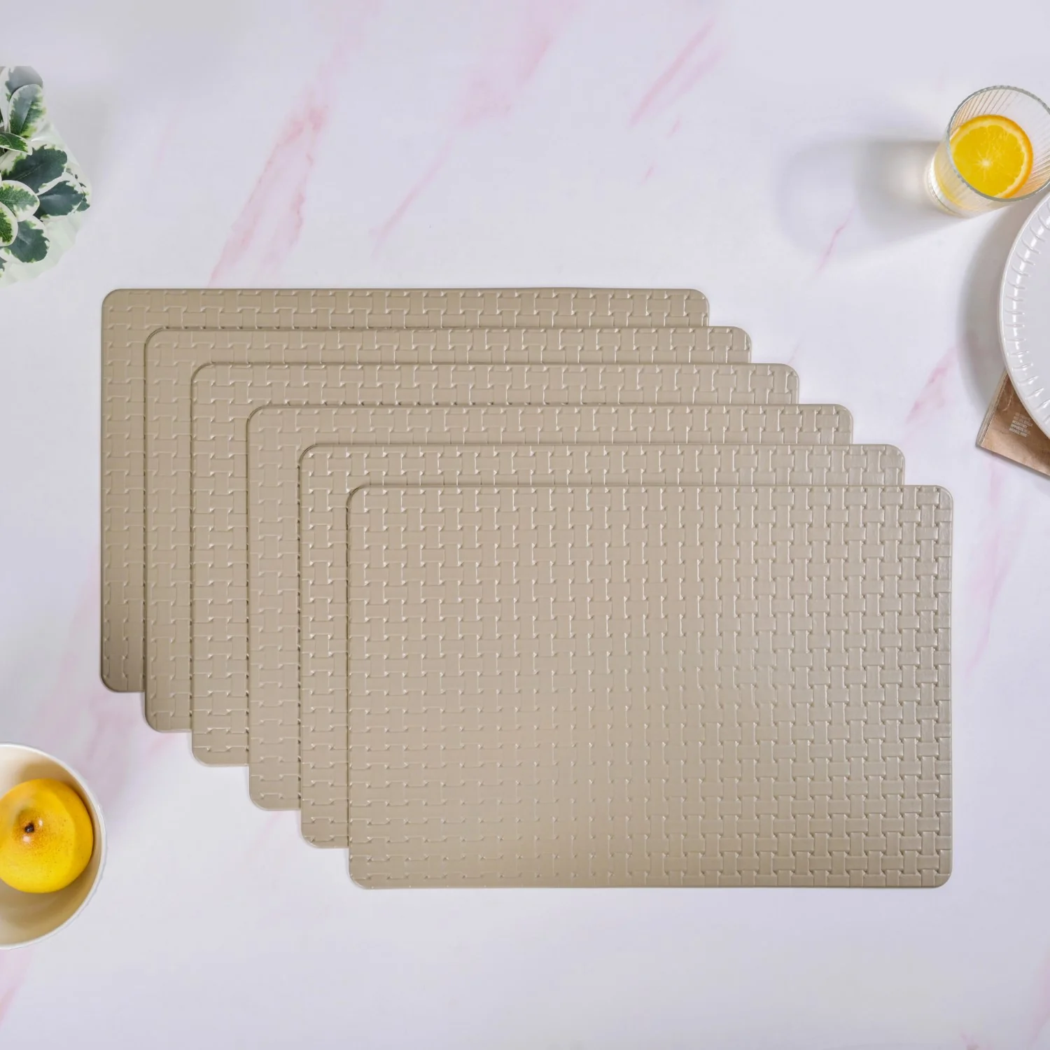 Brown Weave Placemat Set Of 6 - Image 8