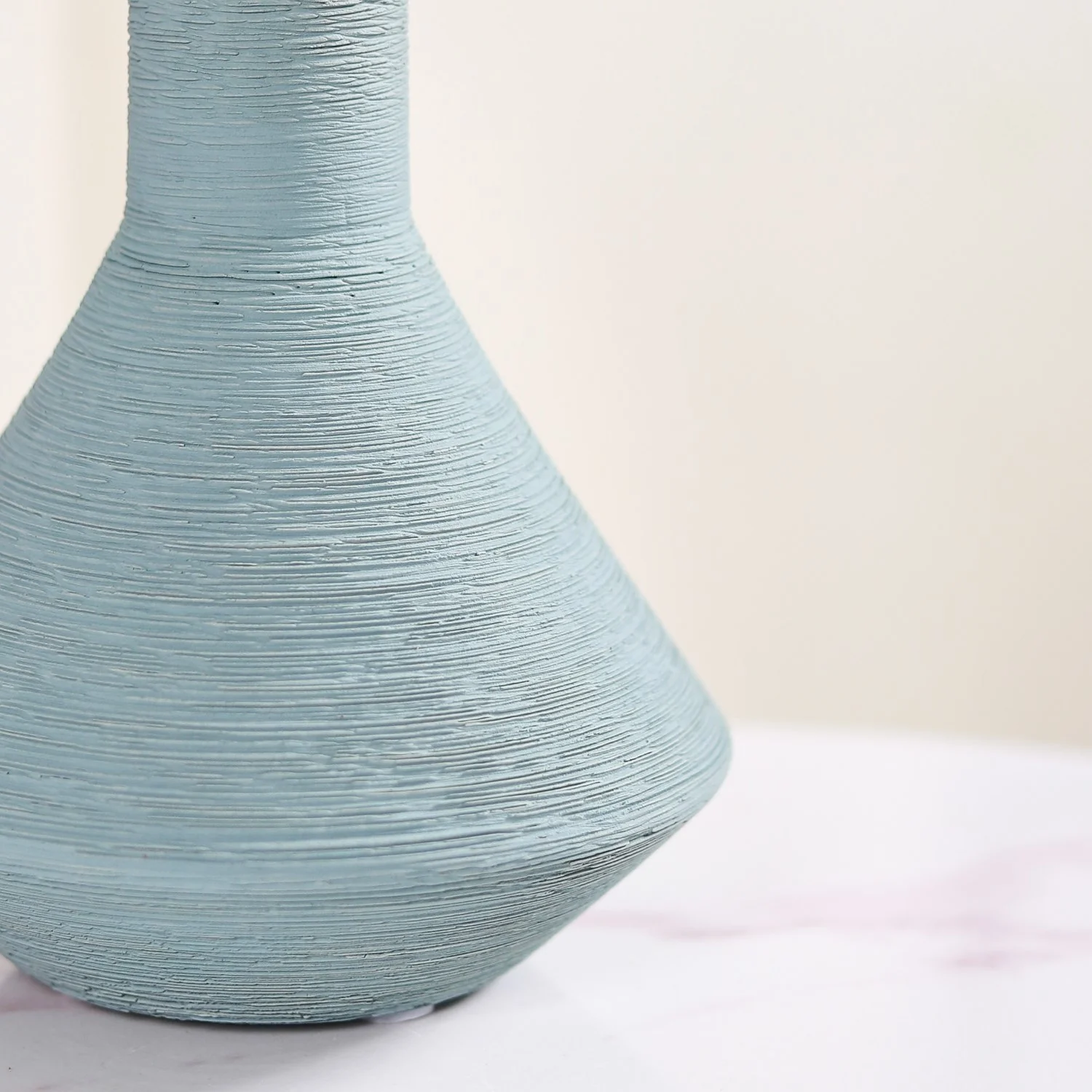 Brushed Texture Scandinavian Vase Blue - Image 9