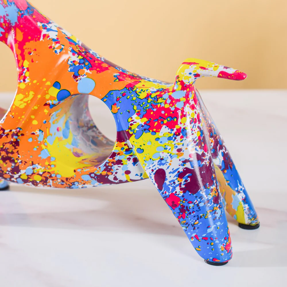 Bull Sculpture Resin Multicolour 8 Inch - Image 7