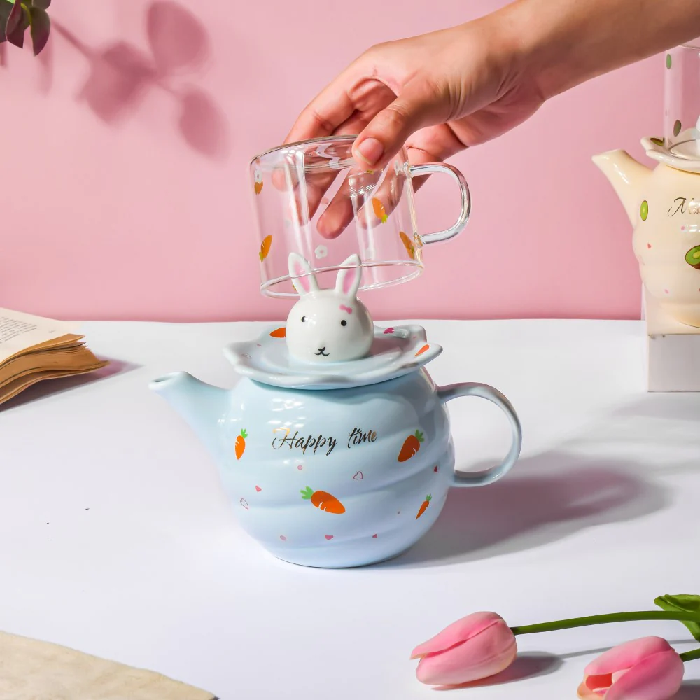Bunny Cup And Kettle Blue - Image 5