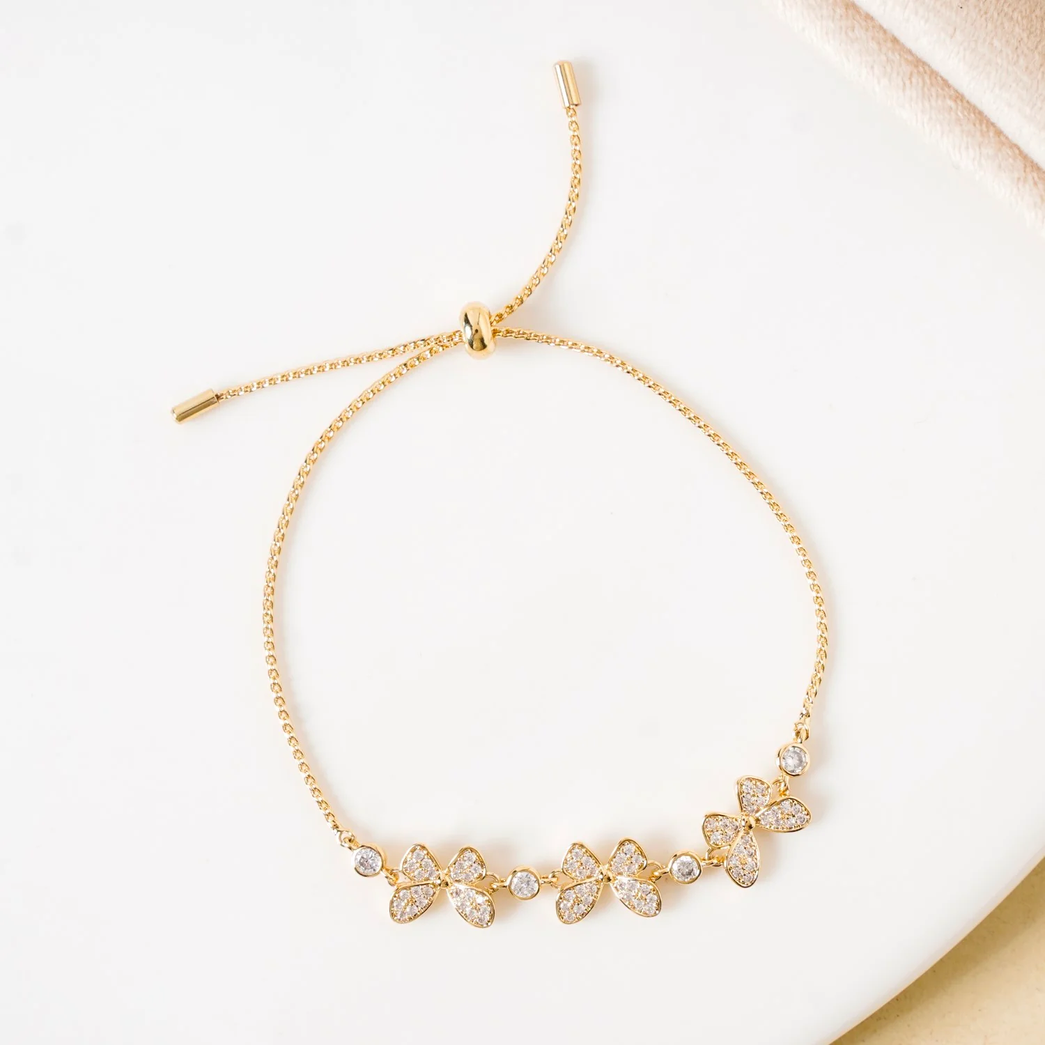 Butterfly Charm Gold Bracelet