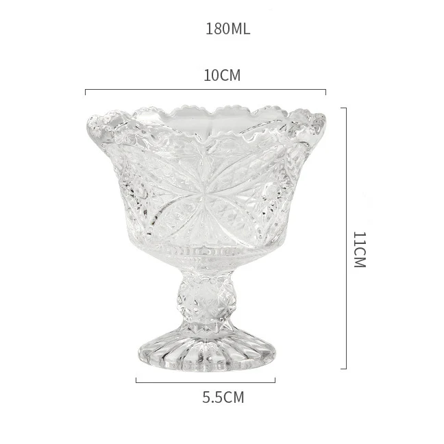 Butterfly Cut Glass Dessert Bowl Set of 2 - Image 7