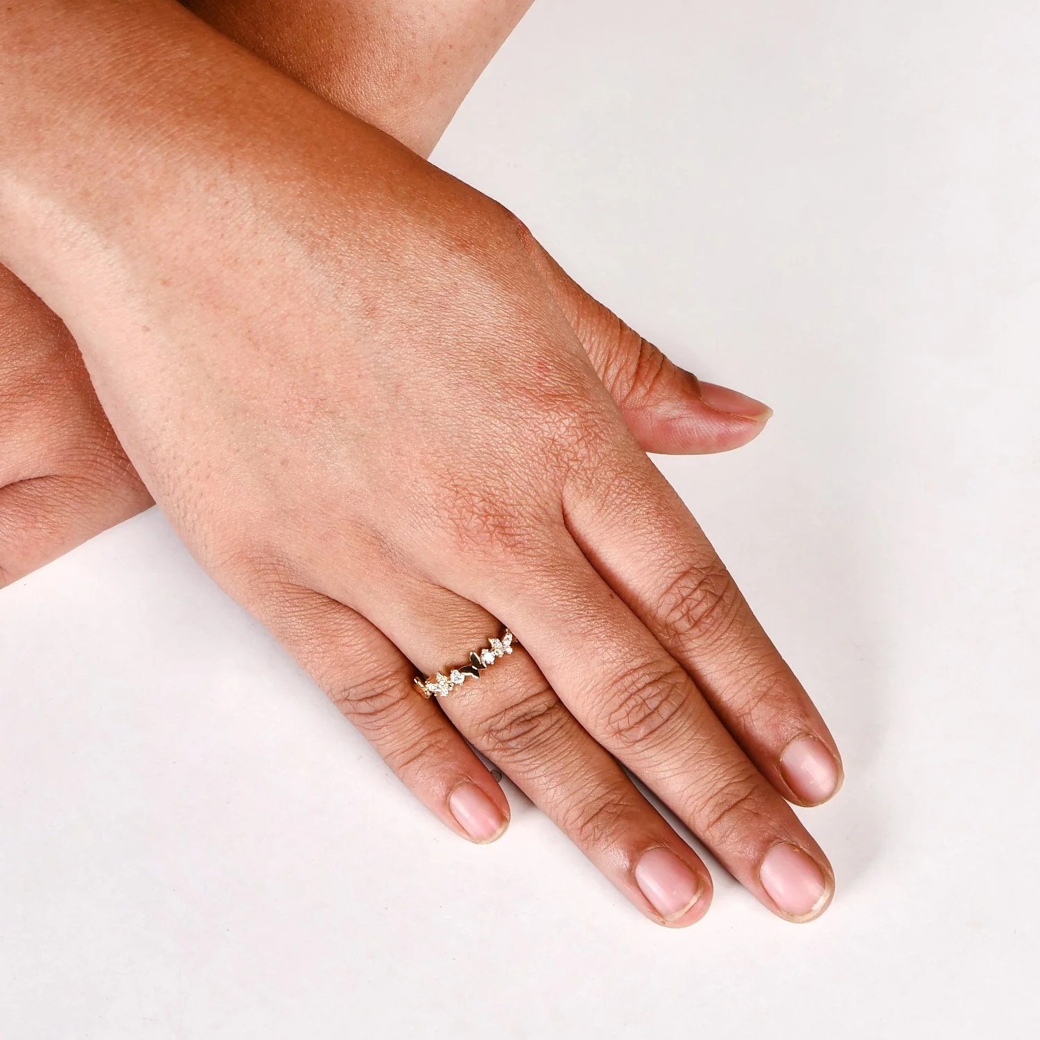 Butterfly Dainty Adjustable Gold Ring - Image 2
