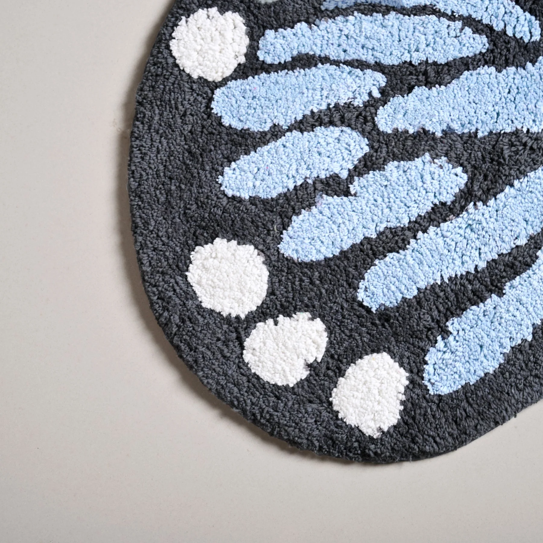 Butterfly Tufted Cotton Anti Slip Floor Mat 80x60cm - Image 6