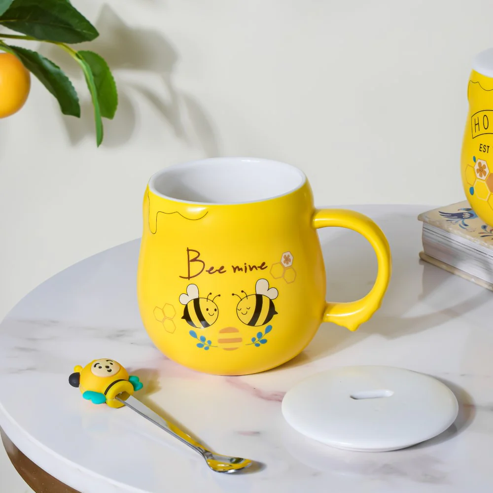 Buzzy Bee Mine Coffee Mug Yellow 350 ml - Image 5