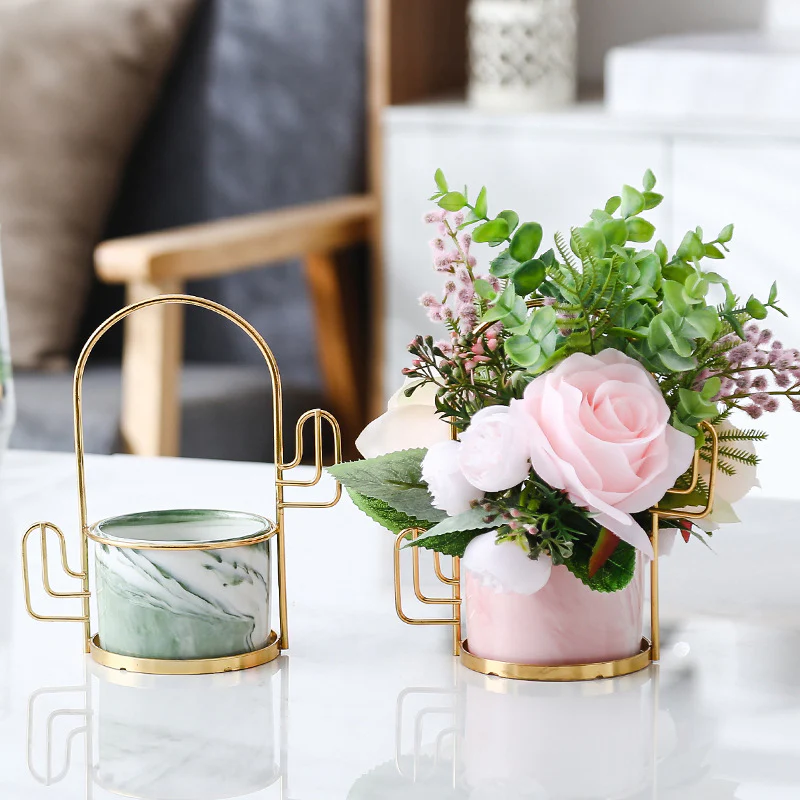 Cacti Frame Marble Ceramic Planter Green - Image 8