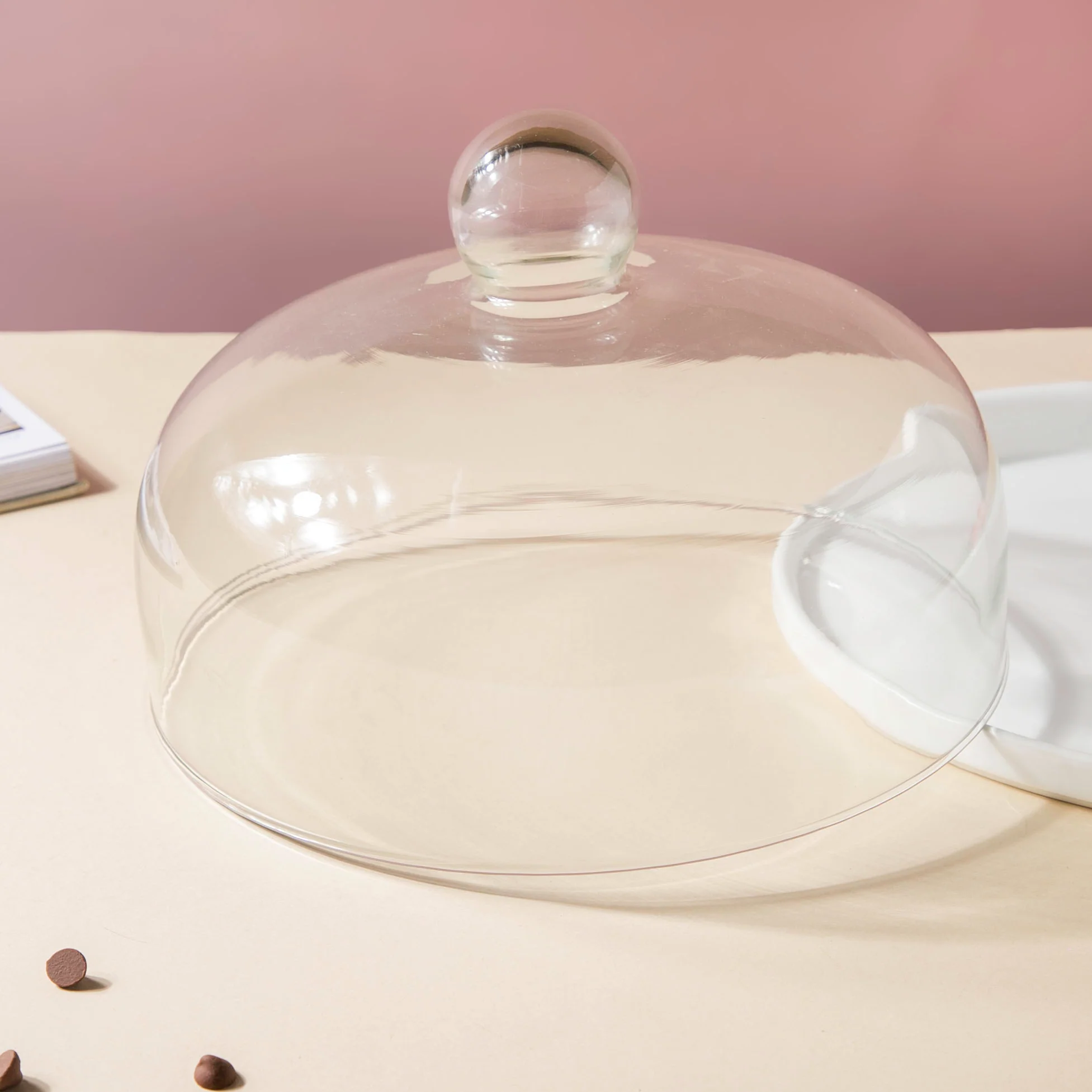 Cake Plate With Cover White 10 Inch - Image 6