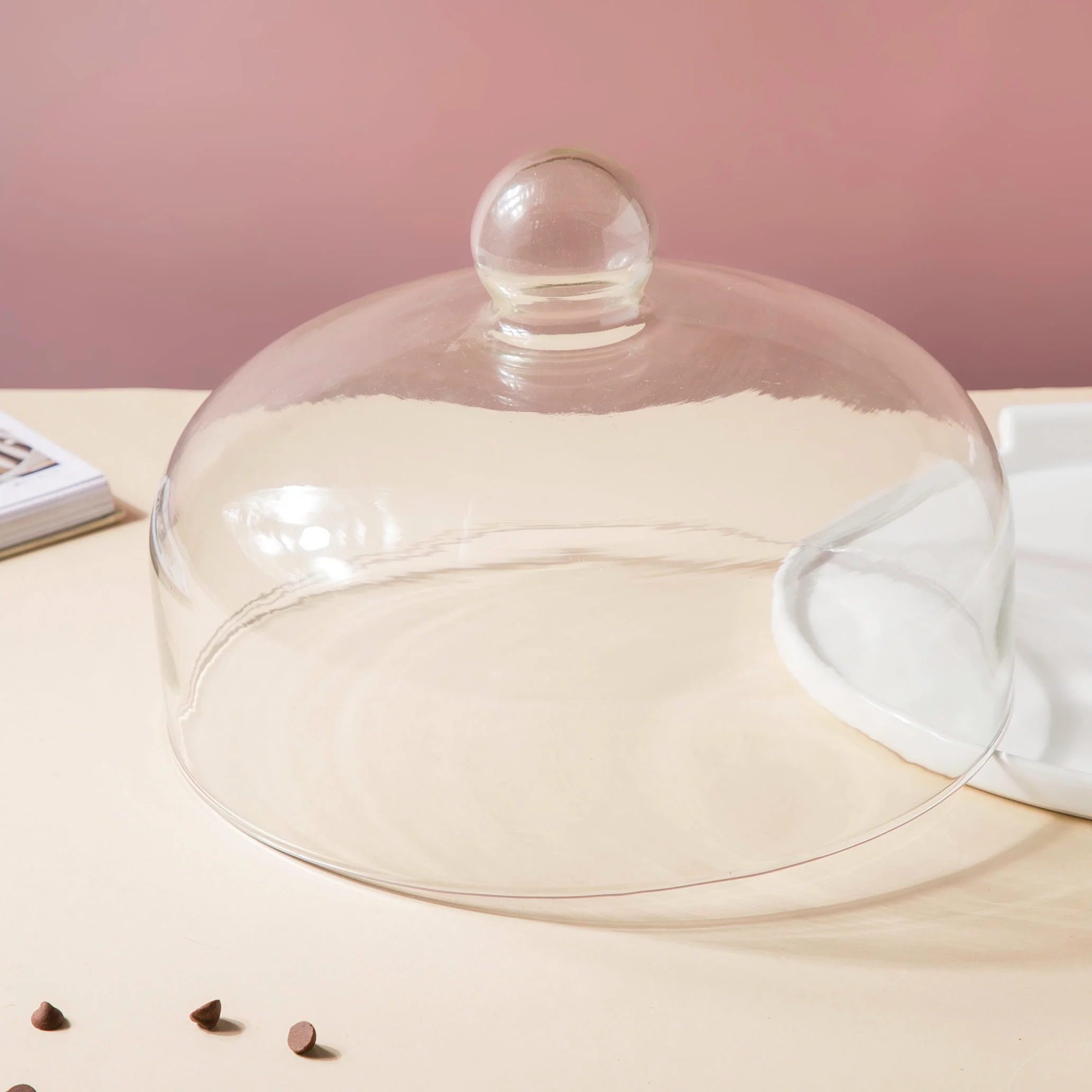 Cake Plate With Cover White 11.5 Inch - Image 6