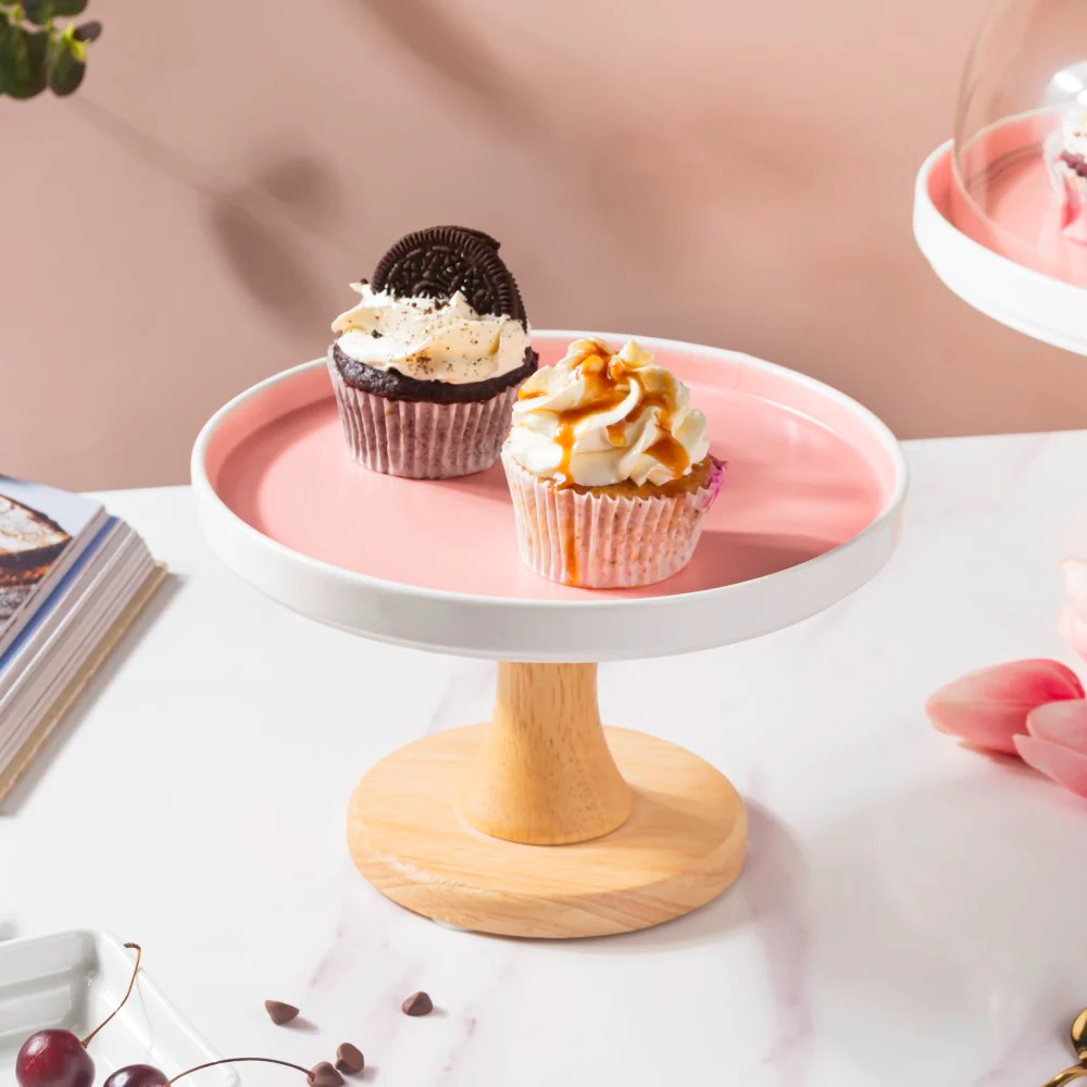 Cake Stand Pink 7.5 Inch
