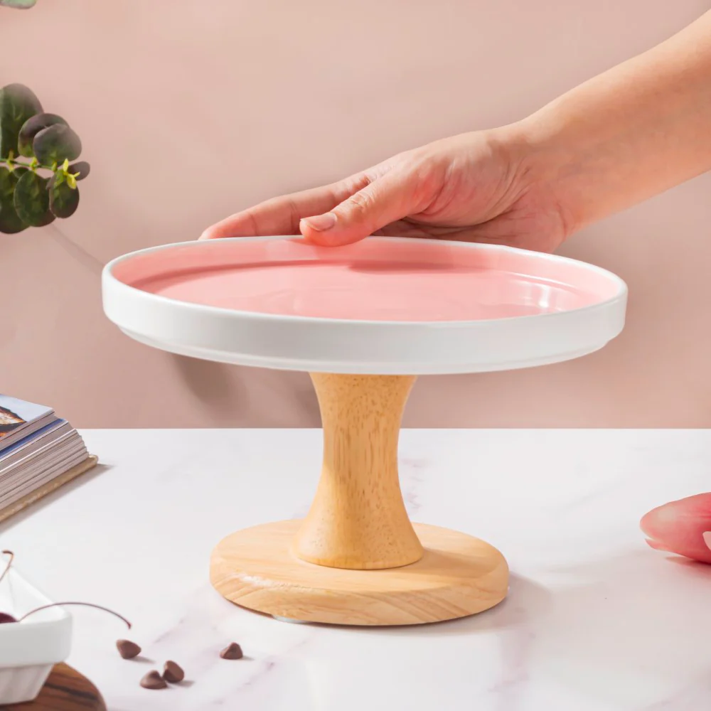 Cake Stand Pink 7.5 Inch - Image 2