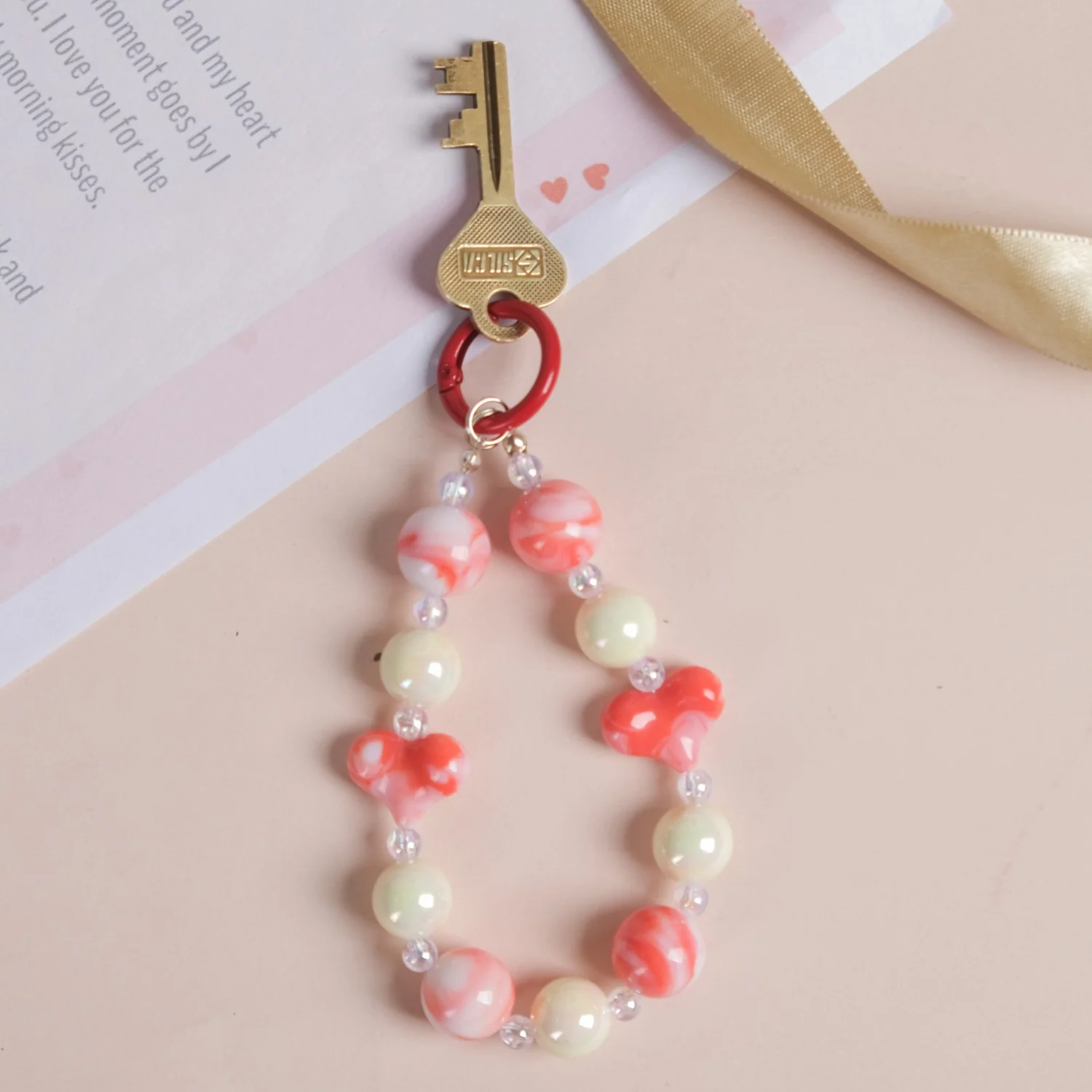 Candy Floss Daze Keychain Red And White - Image 3
