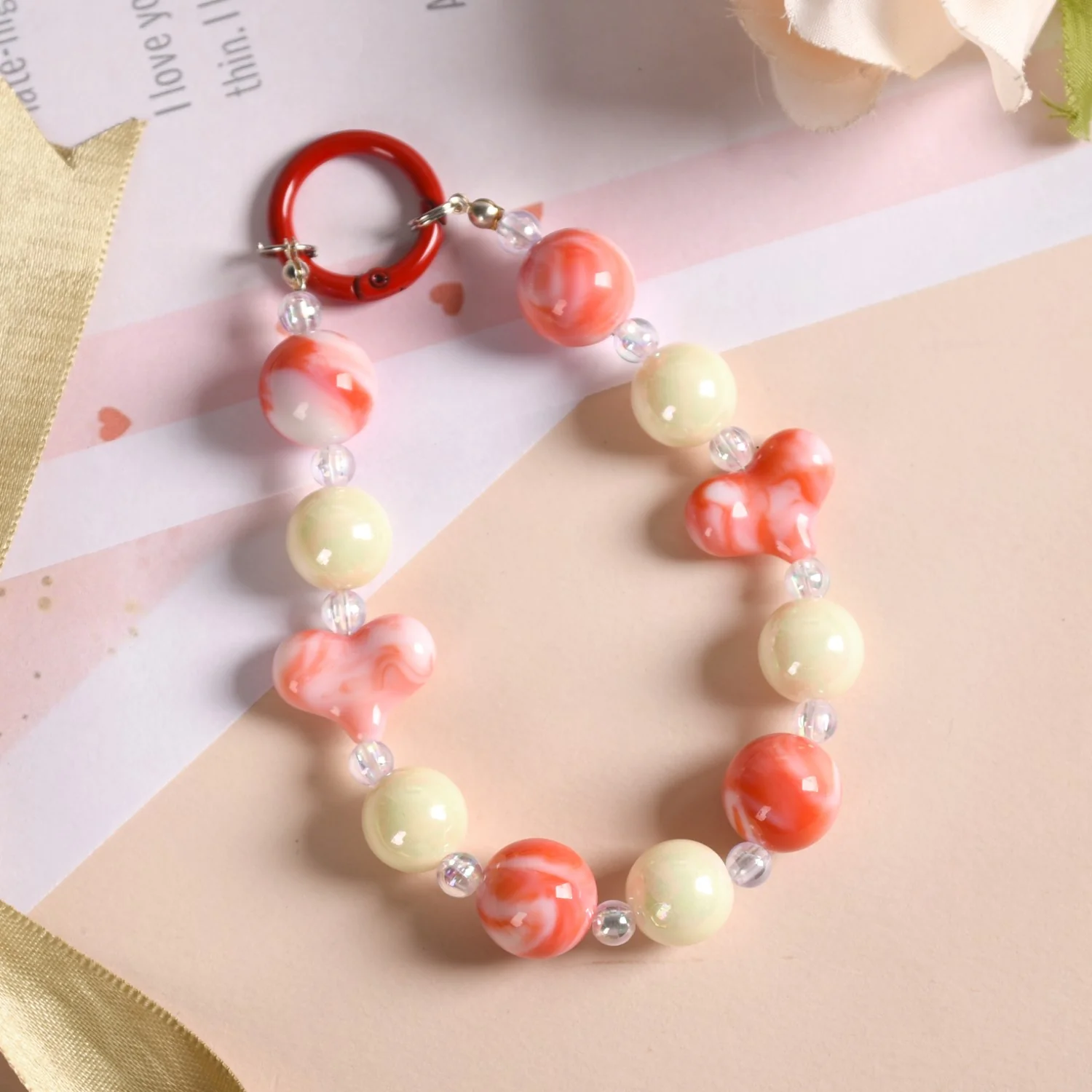 Candy Floss Daze Keychain Red And White - Image 8