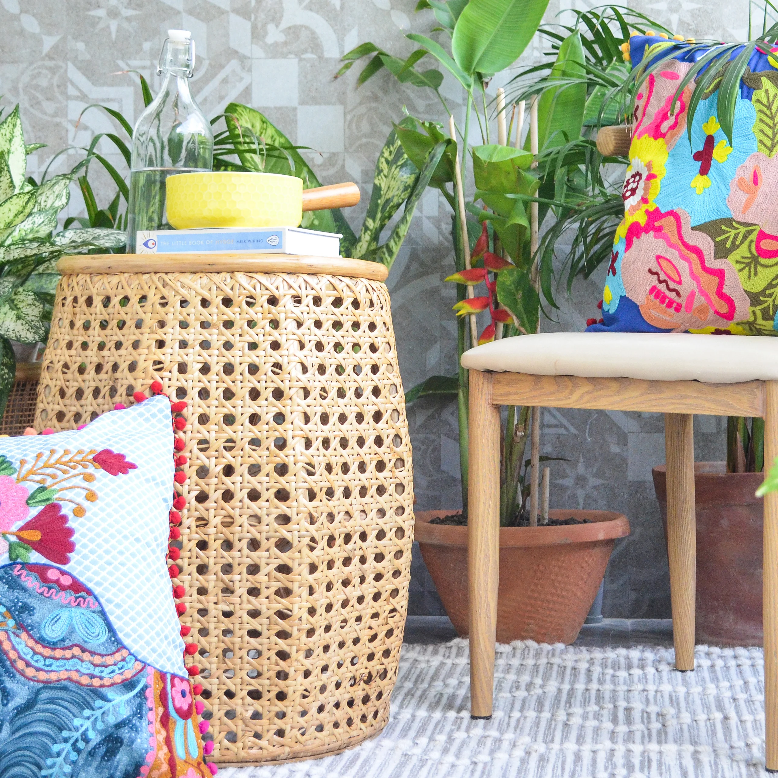Cane Stool Table - Image 7