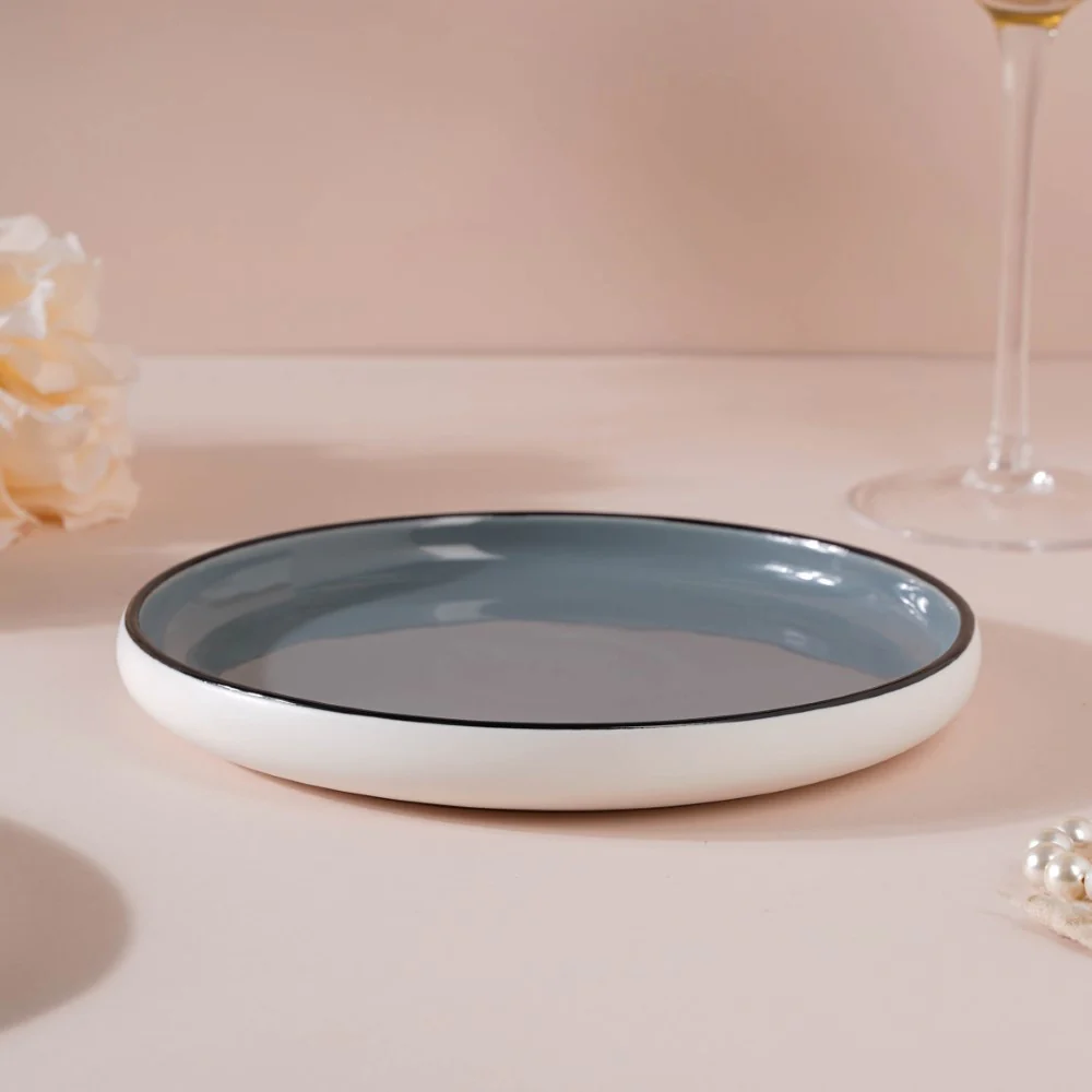 Cara Sleek Ceramic Side Plate Grey 7 Inch - Image 4