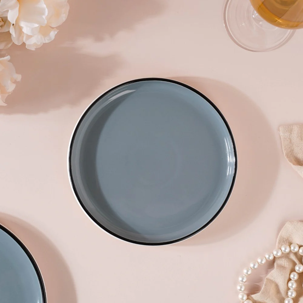 Cara Sleek Ceramic Side Plate Grey 7 Inch - Image 6