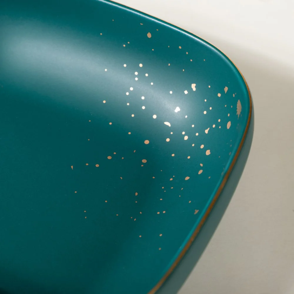 Cara Square Serving Bowl - Midnight Green - Image 5