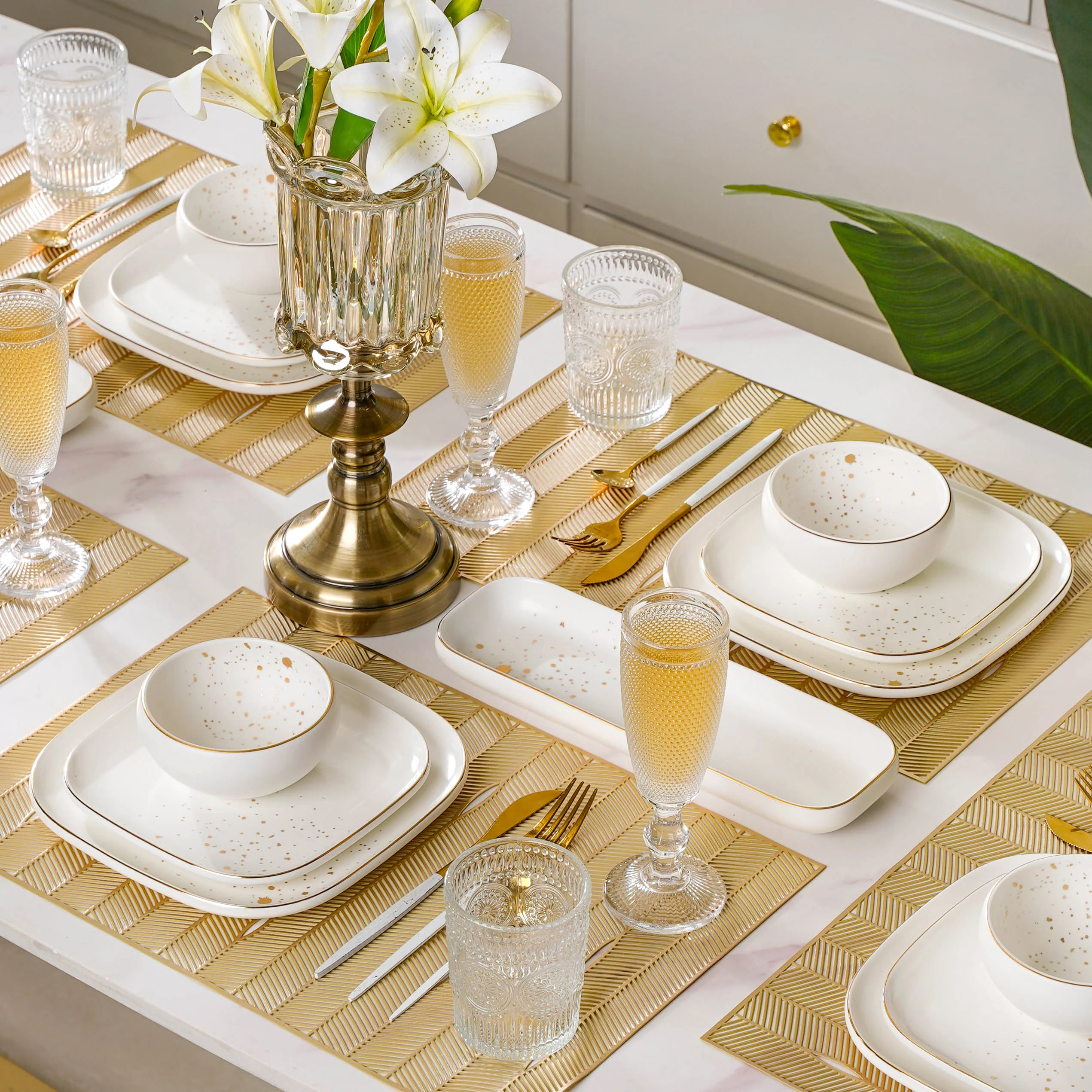 CARA White 21 Piece Dinner Set For 6 - Image 2