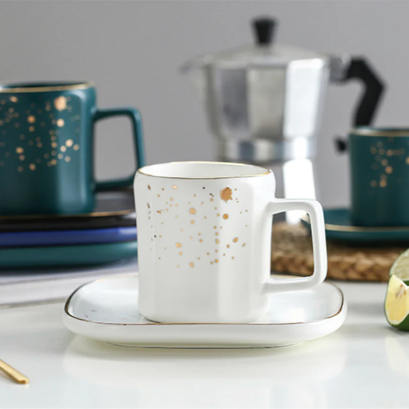 Cara White Cup and Saucer - Image 2