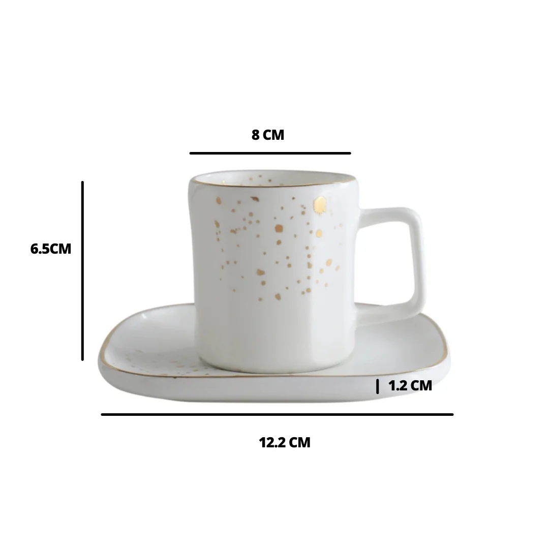 Cara White Cup and Saucer - Image 4