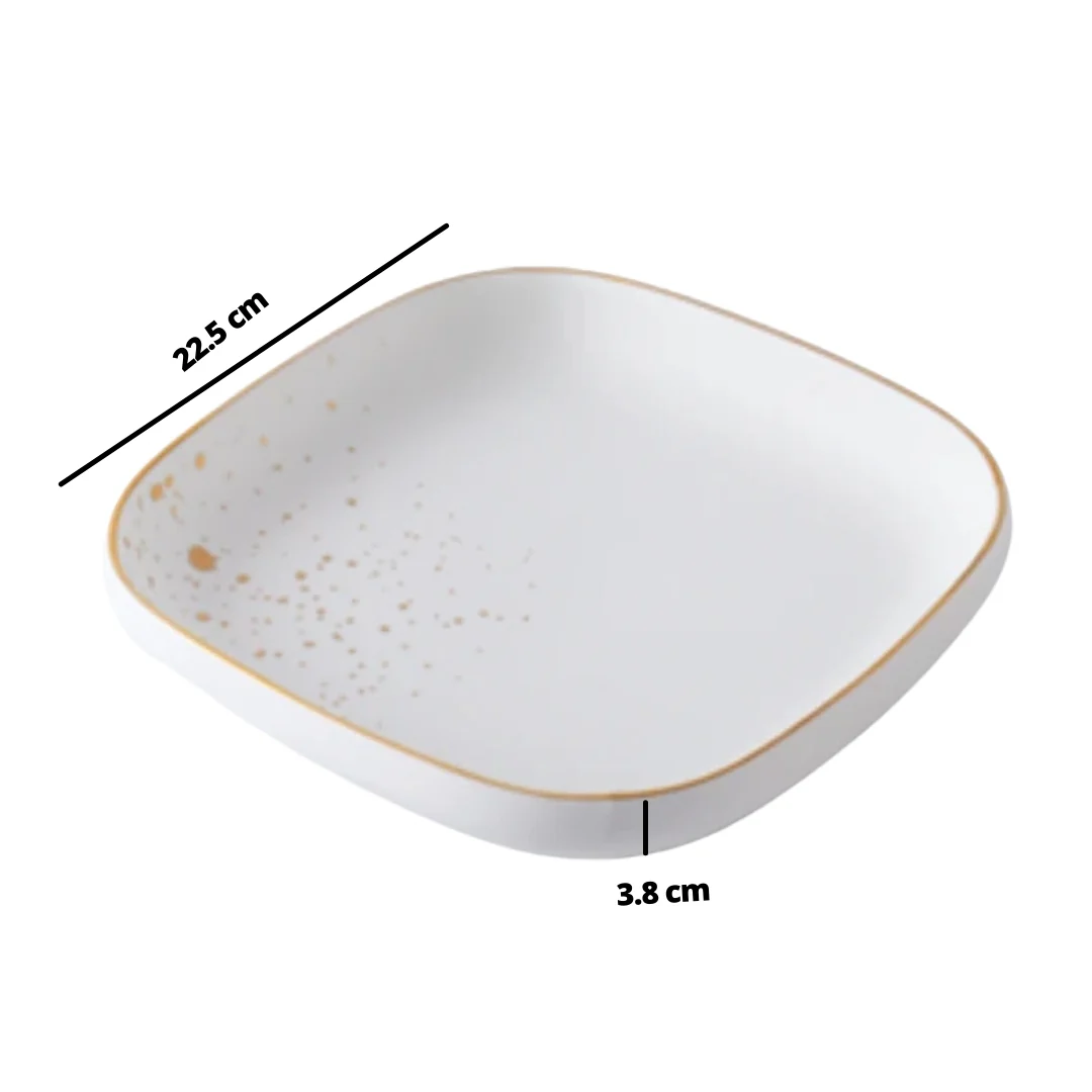 CARA White Square Deep Plate - Image 2