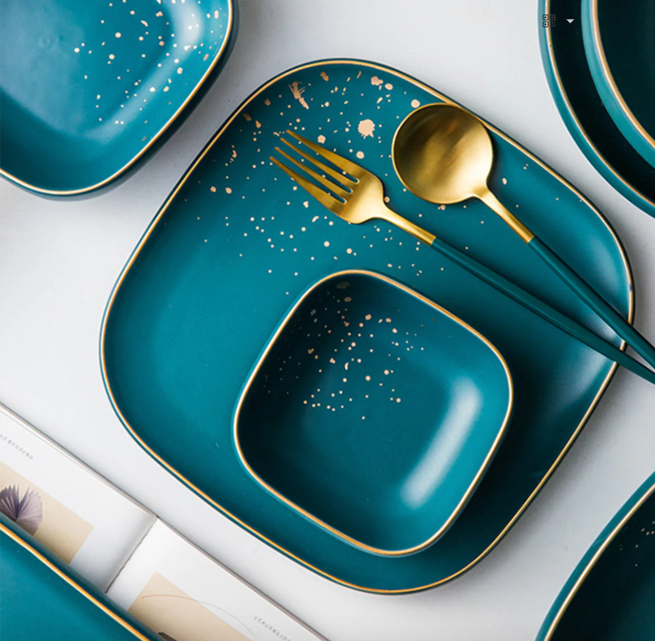 CARA square bowl - Midnight Green 250 ml - Image 2