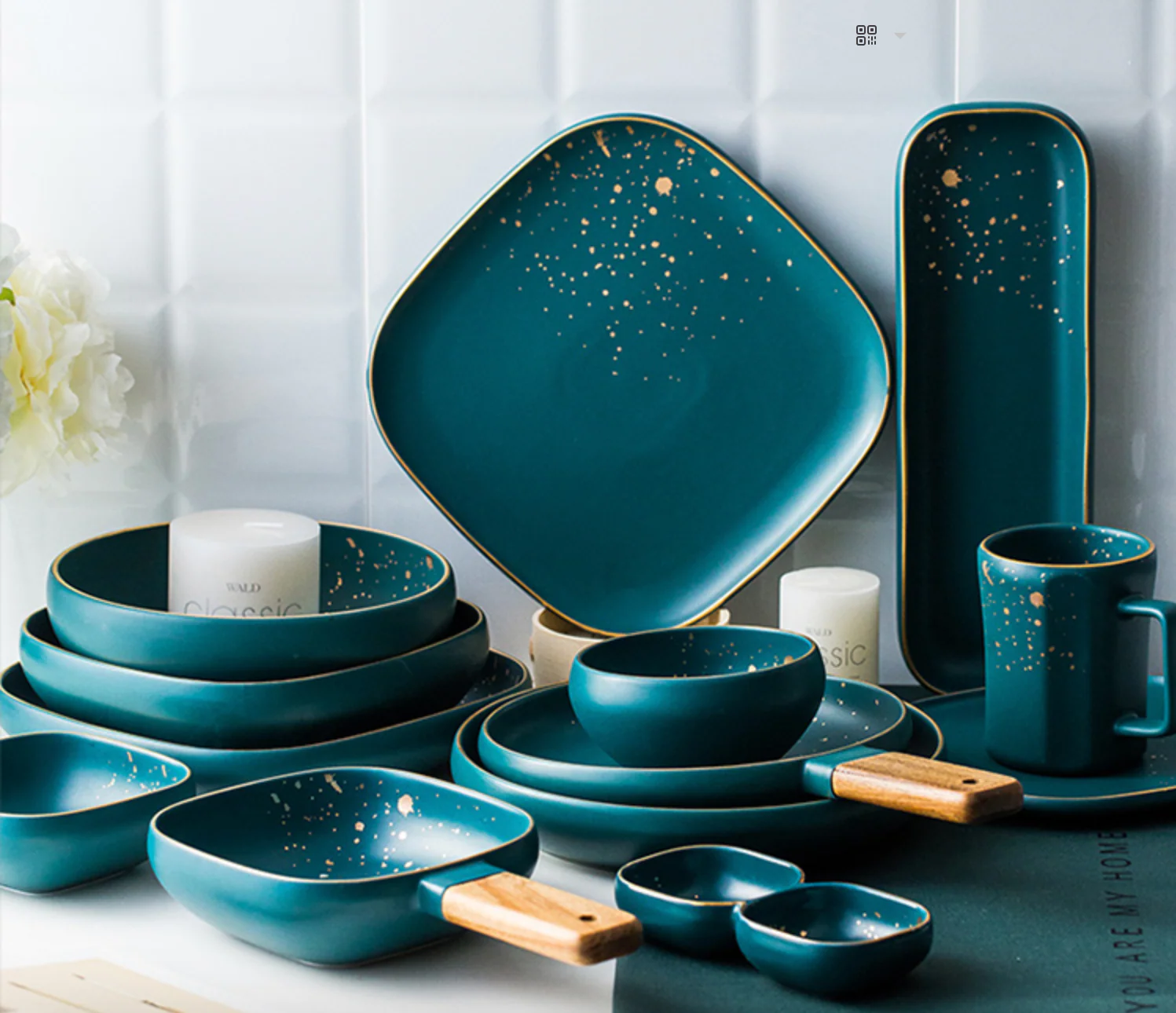 CARA long plate - midnight green - Image 5