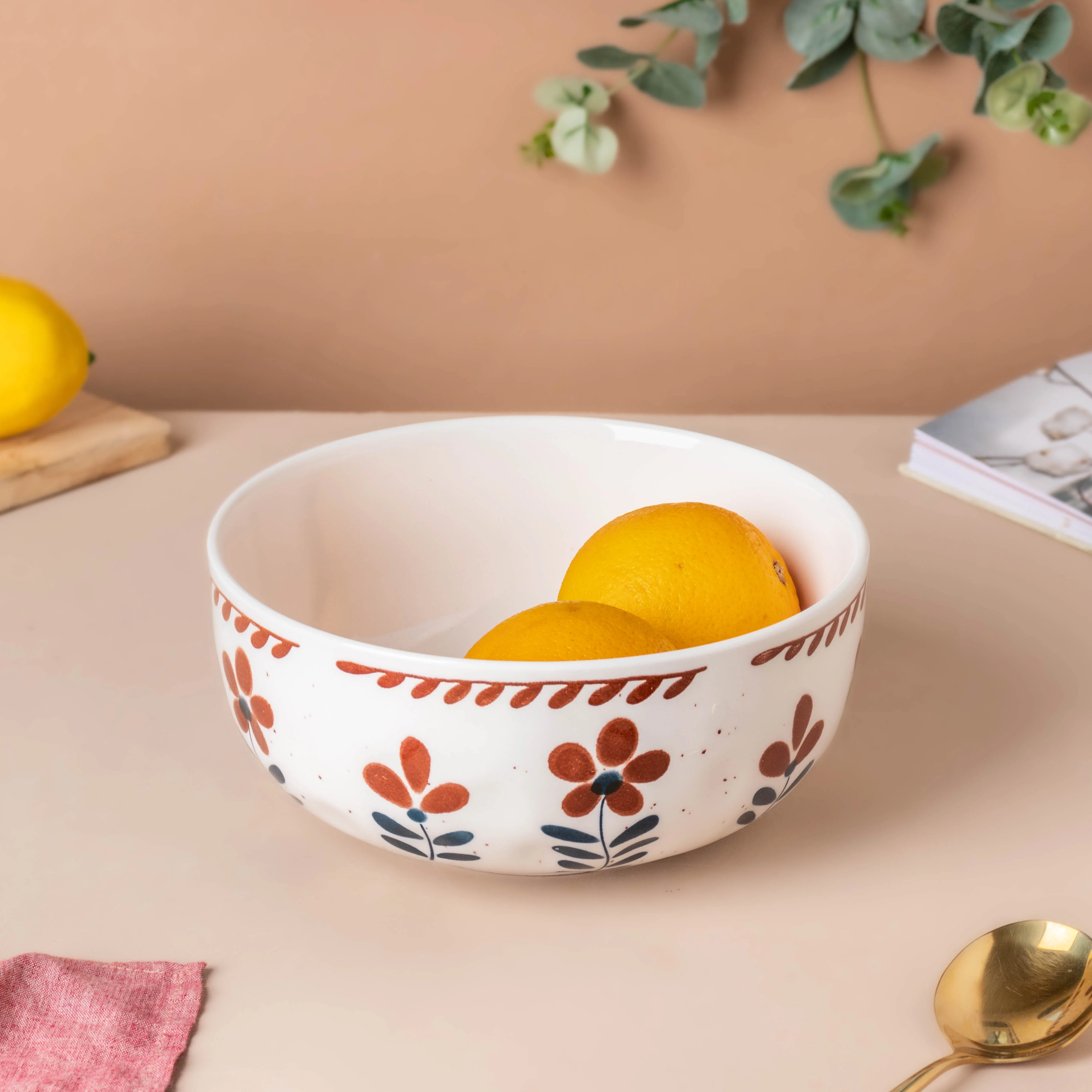 Carmella Floral Ceramic Serving Bowl 1.5 L - Image 2