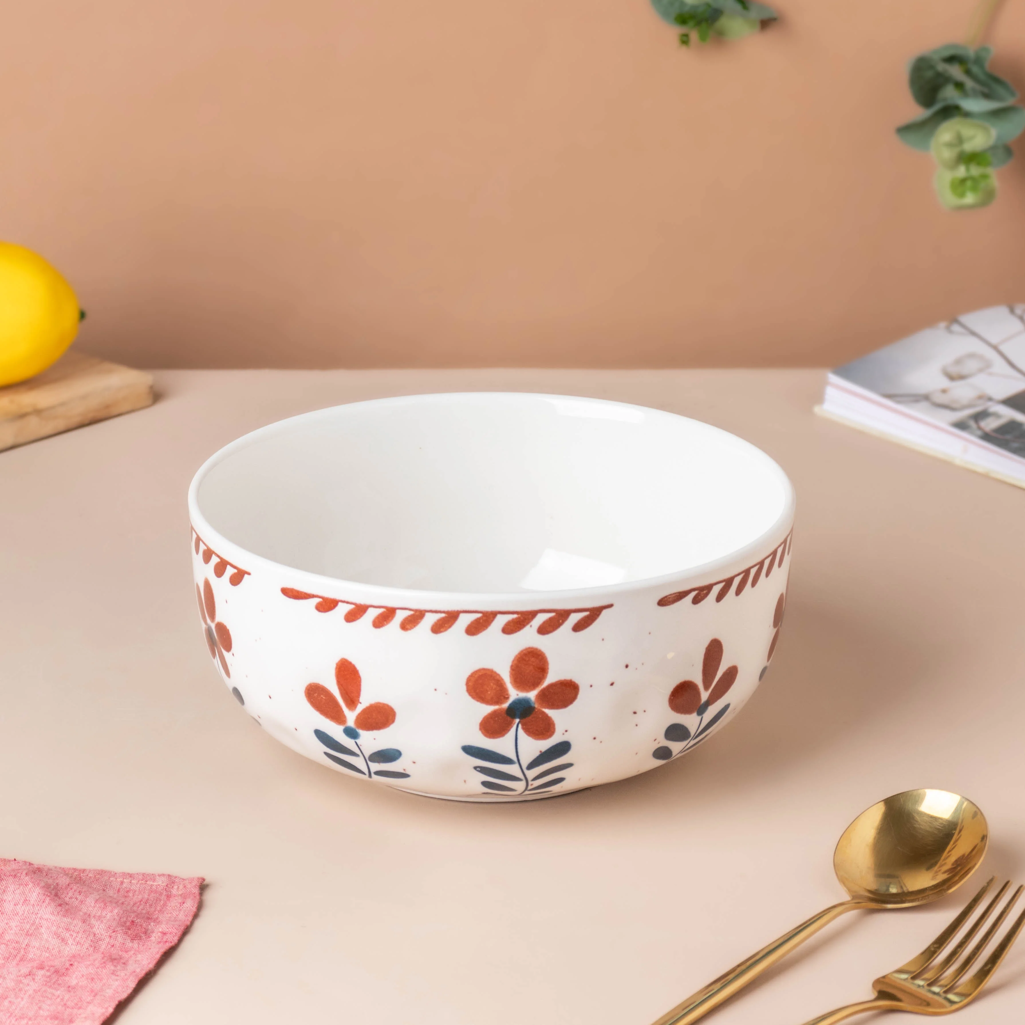 Carmella Floral Ceramic Serving Bowl 1.5 L - Image 5