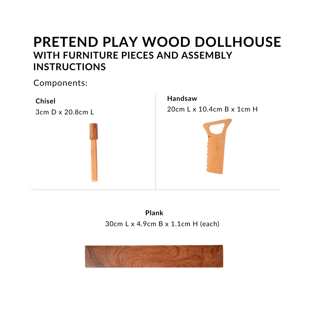 Carpenter Set For Kids Wooden Educational Pretend Play - Image 7