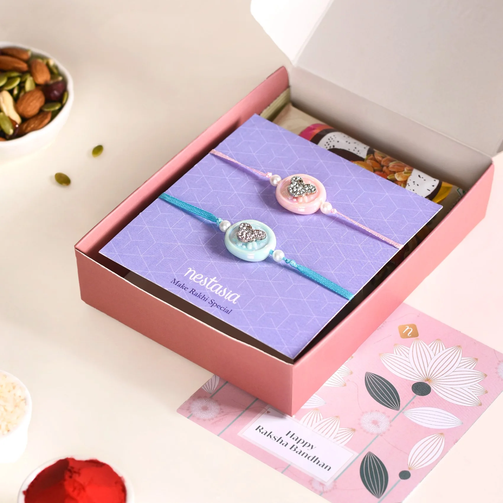 Cartoon Rakhi Duo For Children Set Of 4 With Box And Card - Image 6