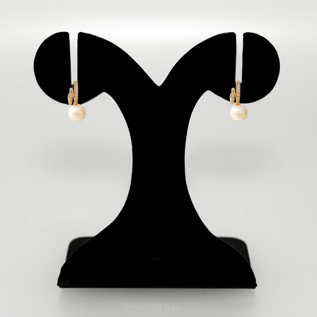Cascade Pearl Drop Earrings - Image 6