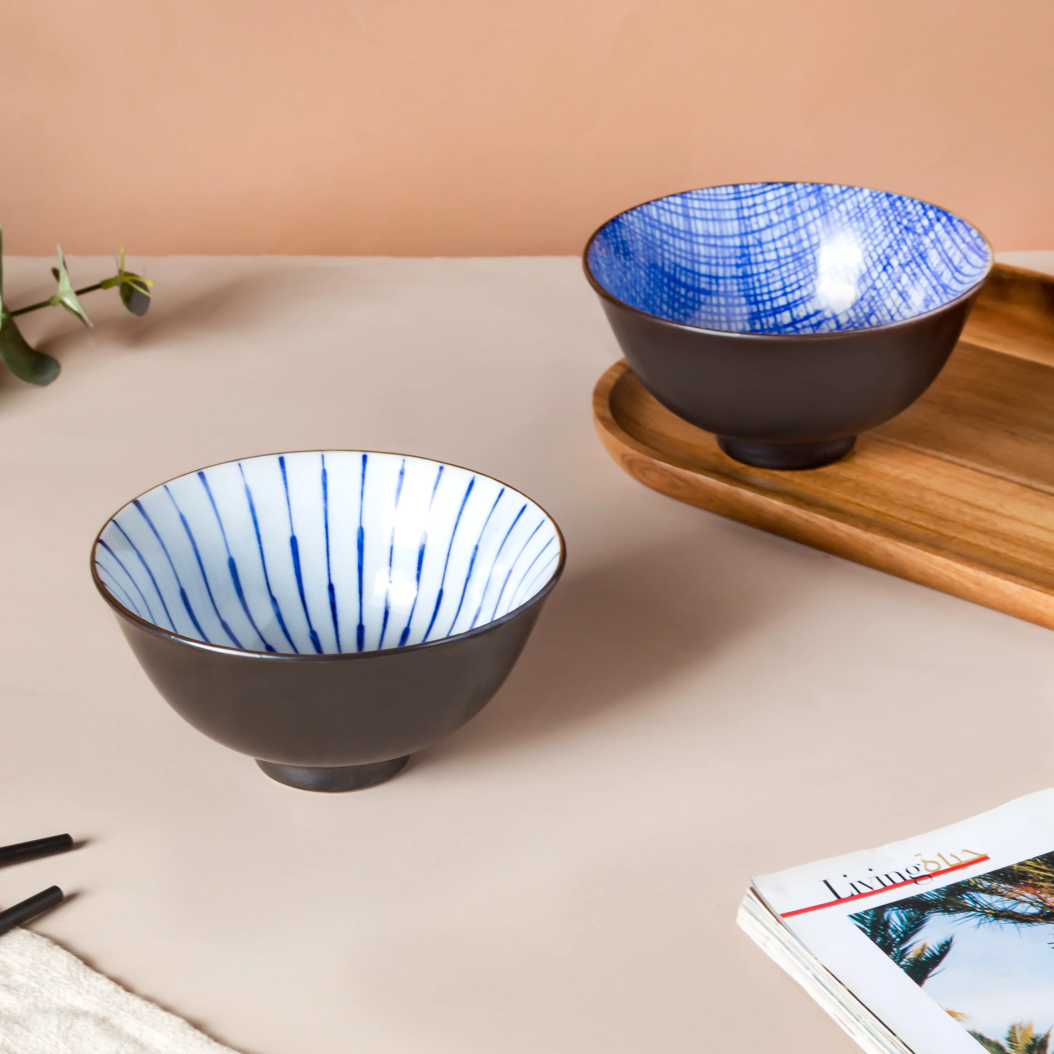 Caspian Cobalt Blue White Soup Bowl 200ml - Image 8