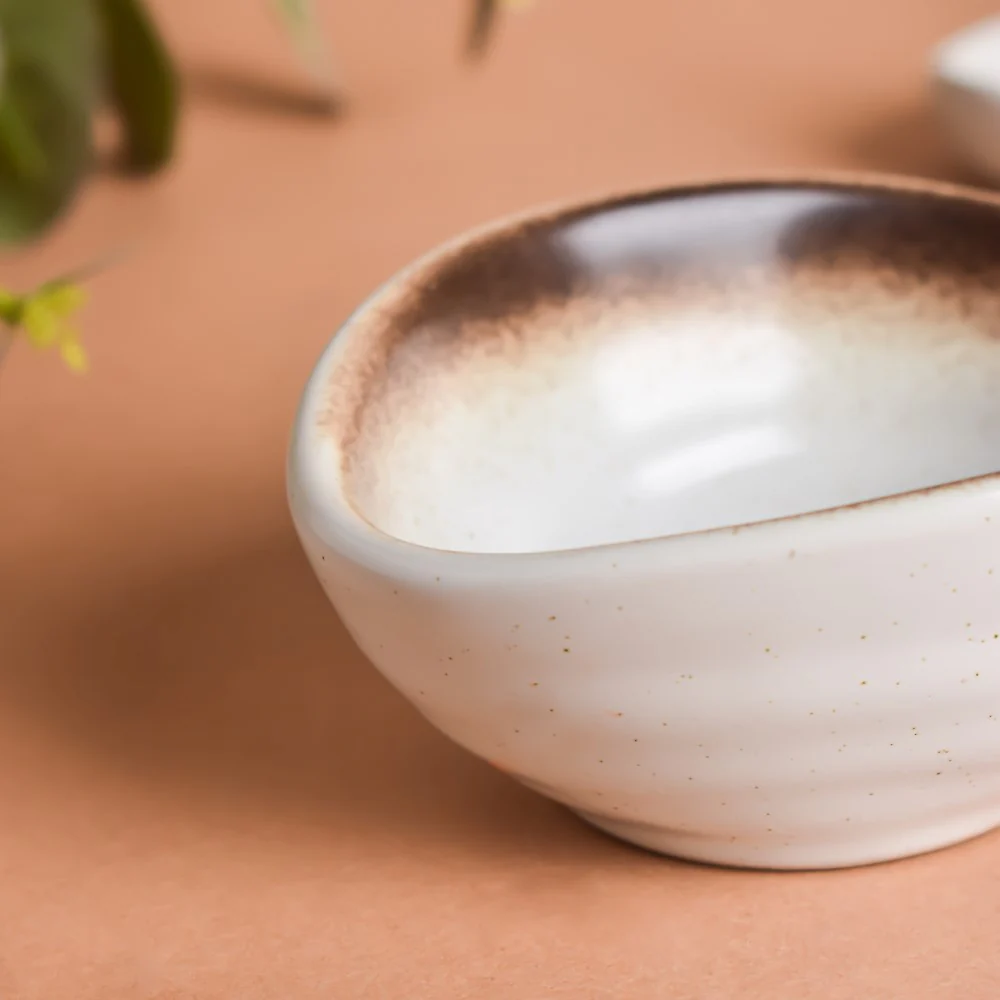 Cavern Clay Ceramic Dip Bowl White 50ml - Image 4