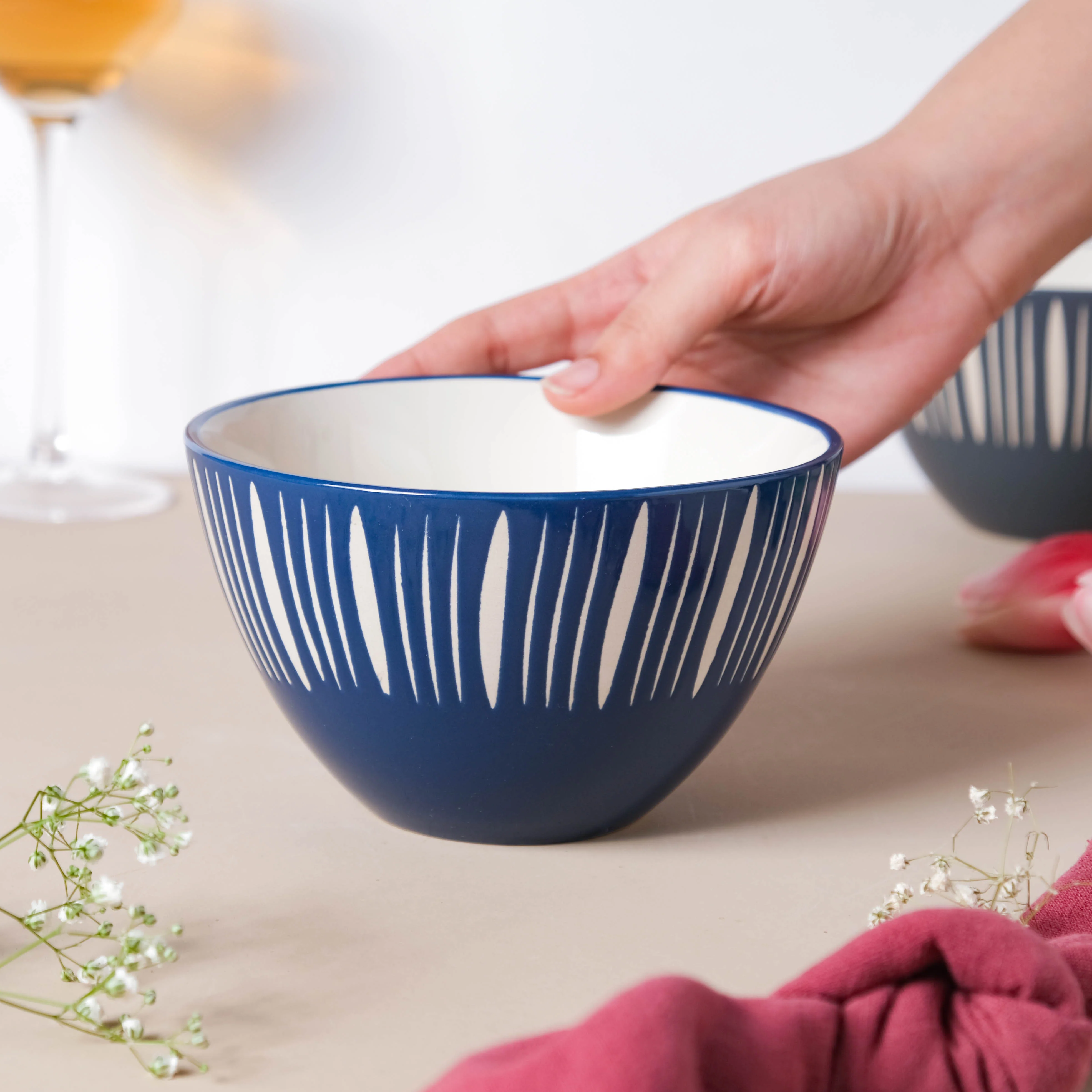 Celeste Azure Blue Bowl 550ml - Image 3