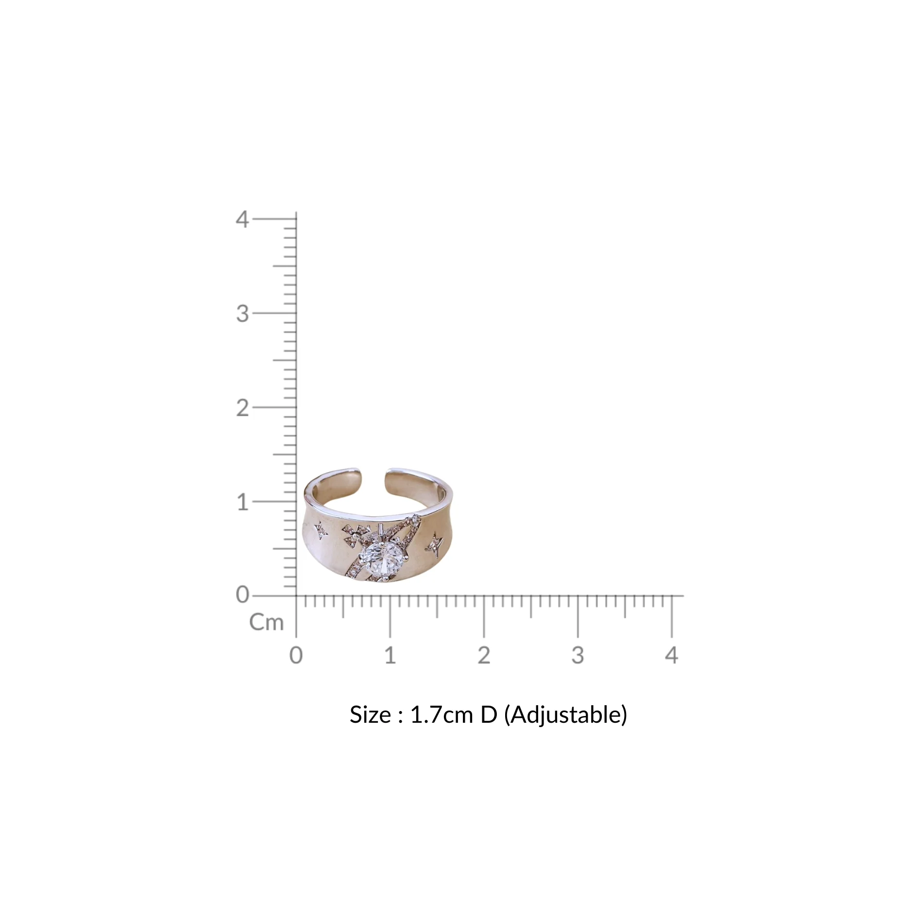 Celestial Bow Solitaire Statement Ring - Image 3