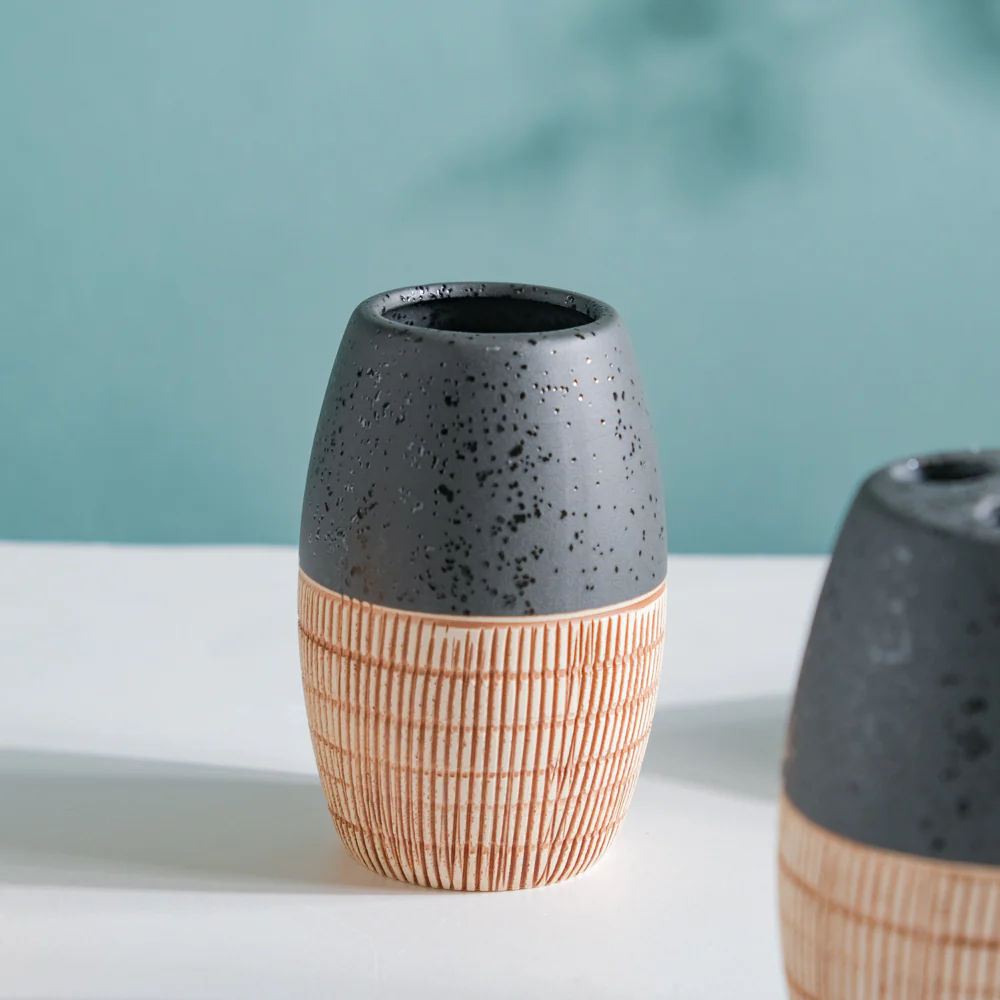 Celestria Black Ceramic Stoneware Bathroom Set Of 4 - Image 5