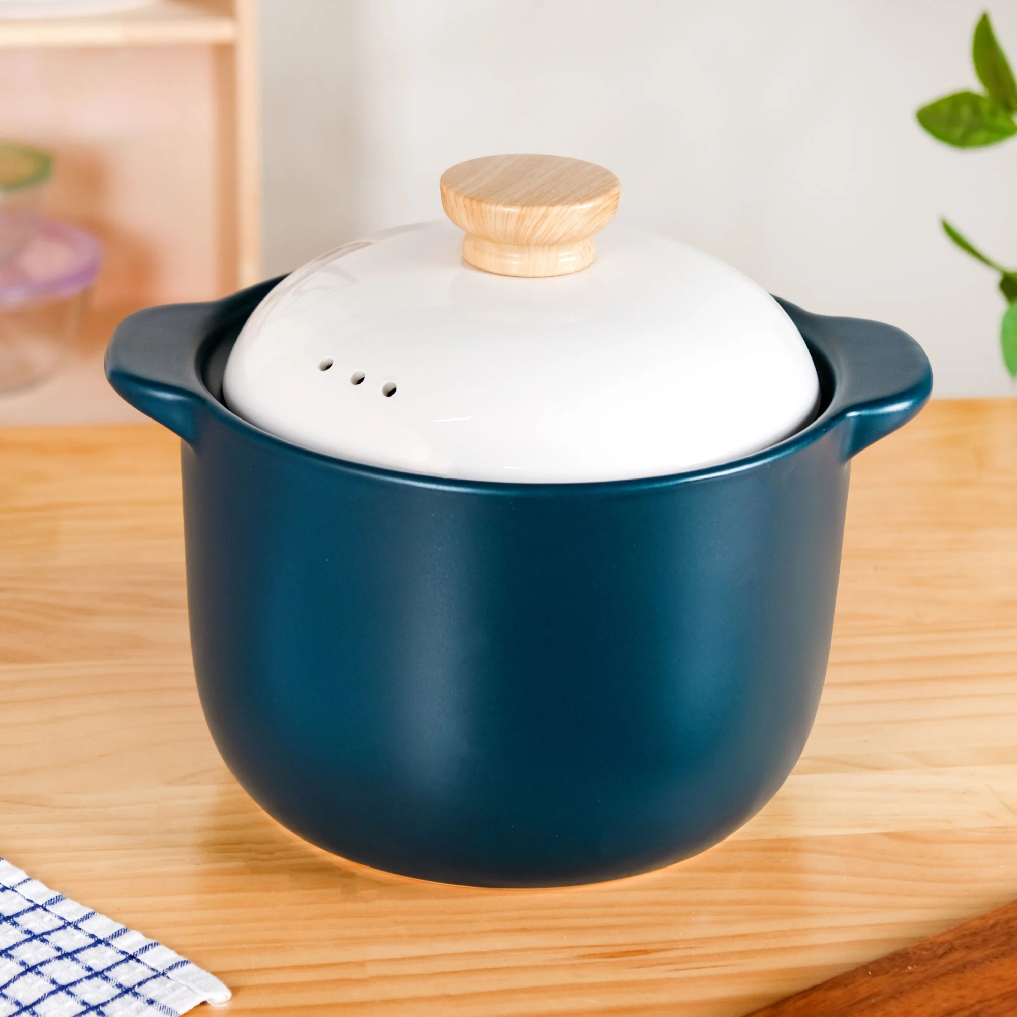 Cera Ceramic Soup Cooking Pot With White Lid 6000ml - Image 11