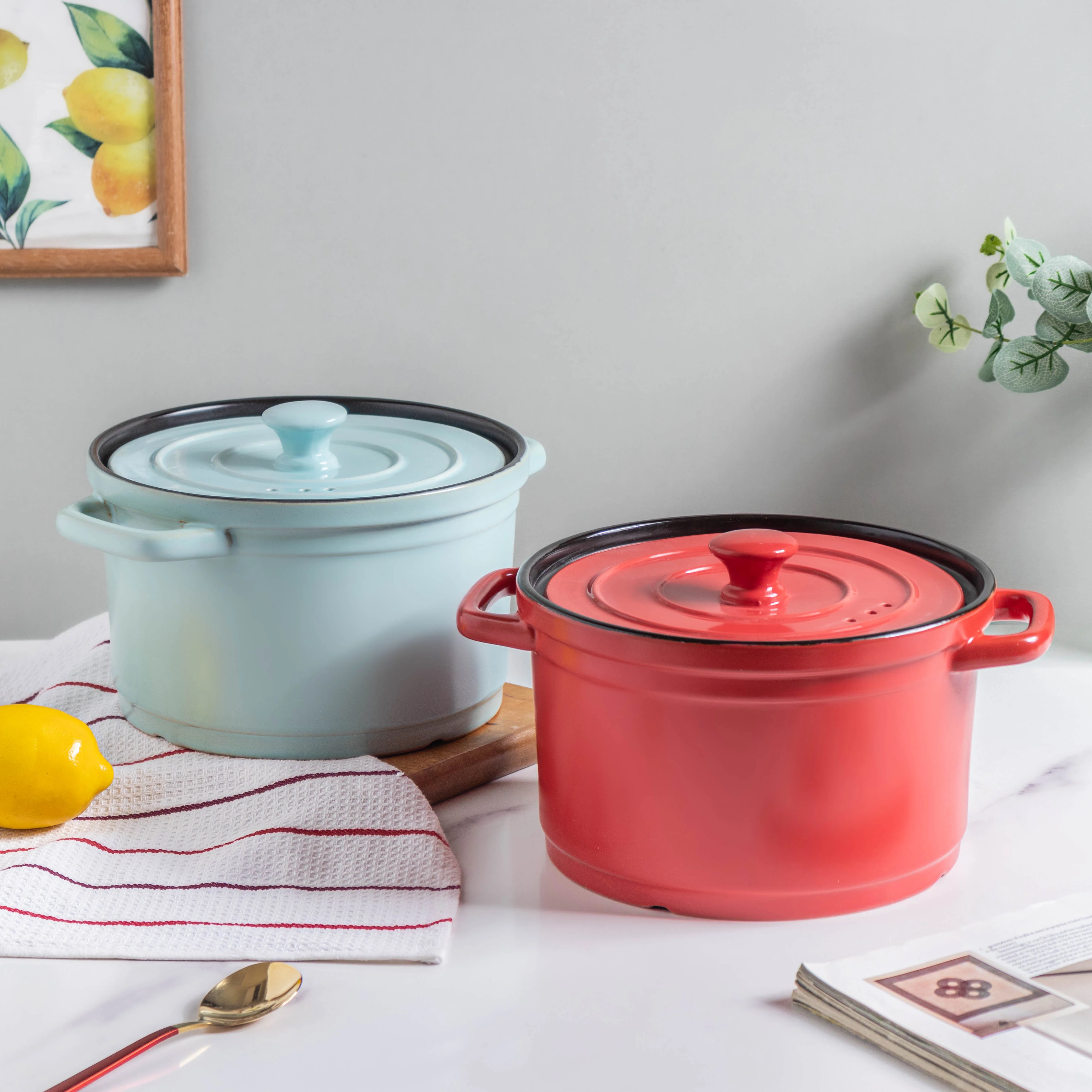 Ceramic Stock Pot With Lid Large - Image 13