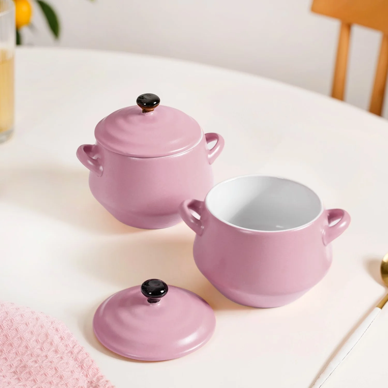 Ceramic Amara Ramen Bowl Set Of 2 Purple 450ml - Image 2